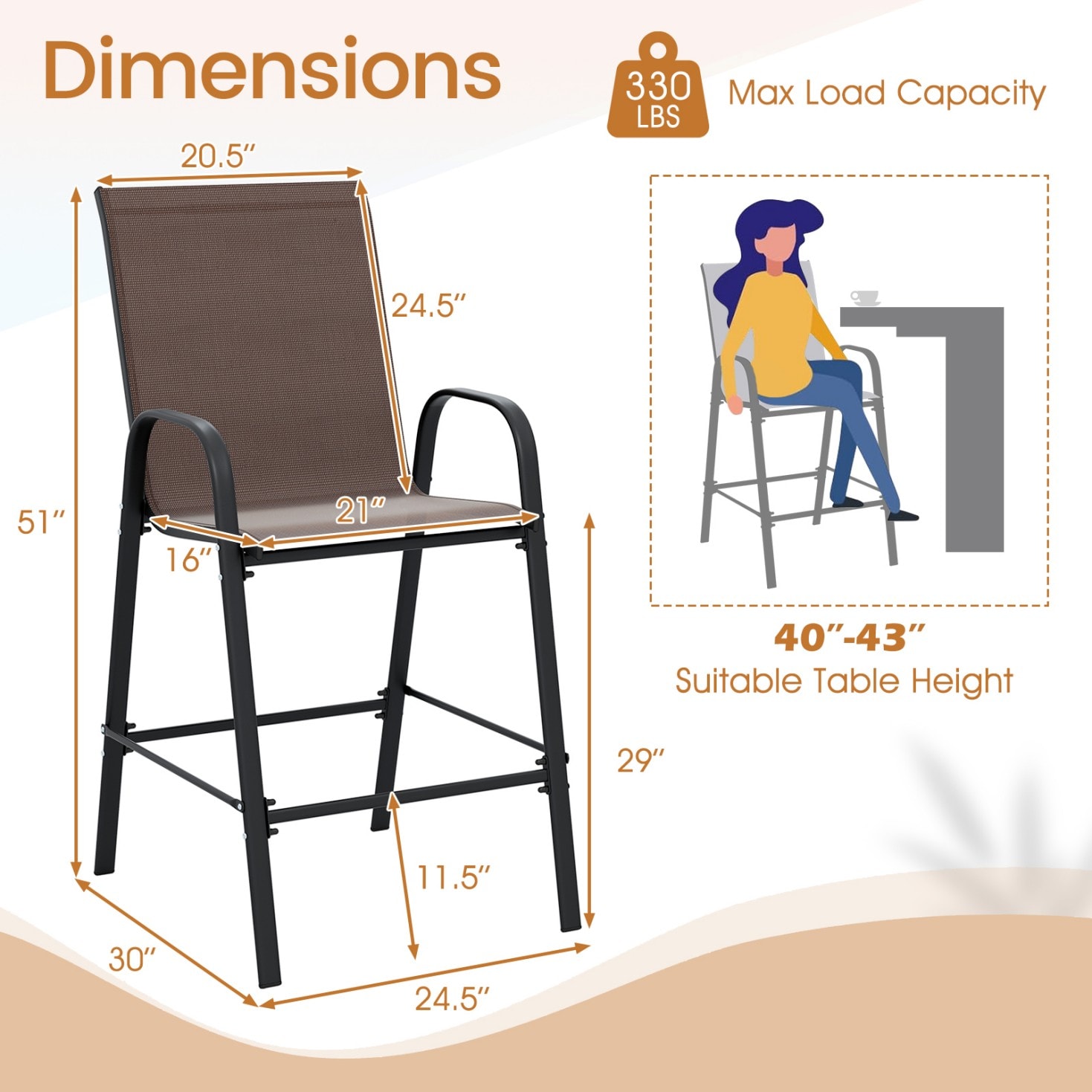 Poinic CWJ12384BN-2 Patio-Chairs - View #3