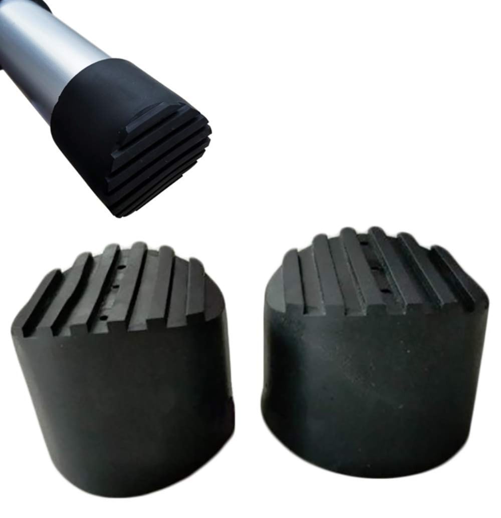 Aoibox  64mm Non Slip Rubber Replacement Feet for Telescoping and Extension Ladders 2 Pack Round Tube Foot Pads
