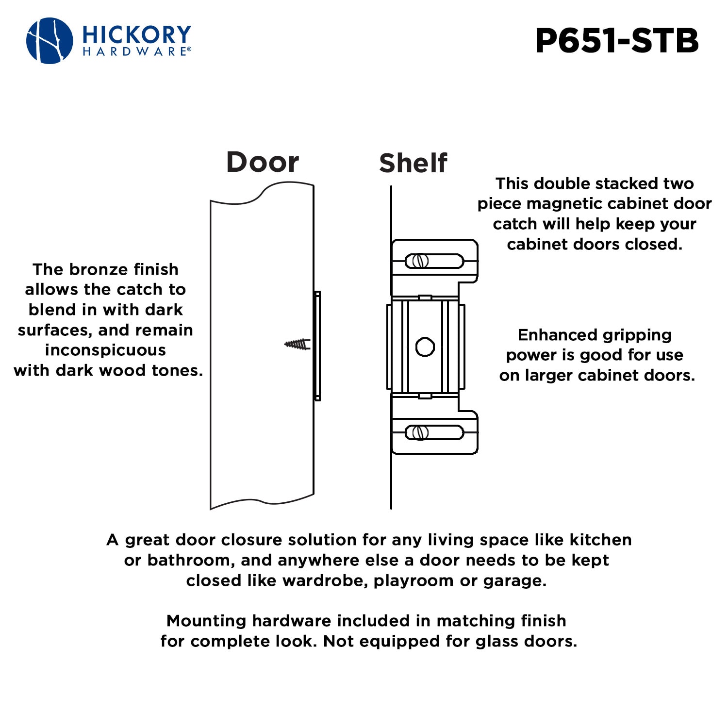 Hickory Hardware P651-STB-25B Cabinet-Latches - View #6