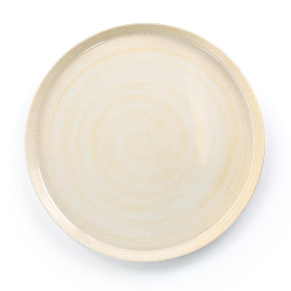 Cream Melamine 12-Piece Outdoor Dinnerware Set