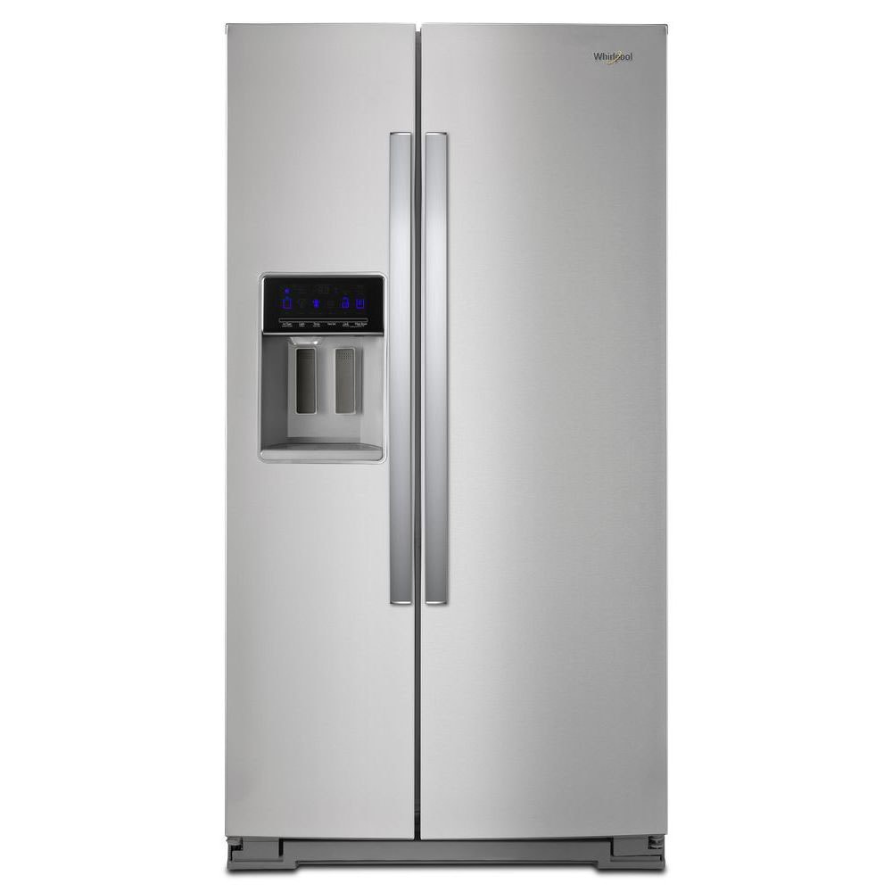 Whirlpool 28.4-cu ft Side-By-Side Refrigerator with Exterior Ice and Water Dispenser and In-Door-Ice Storage - Fingerprint Resistant Stainless Steel