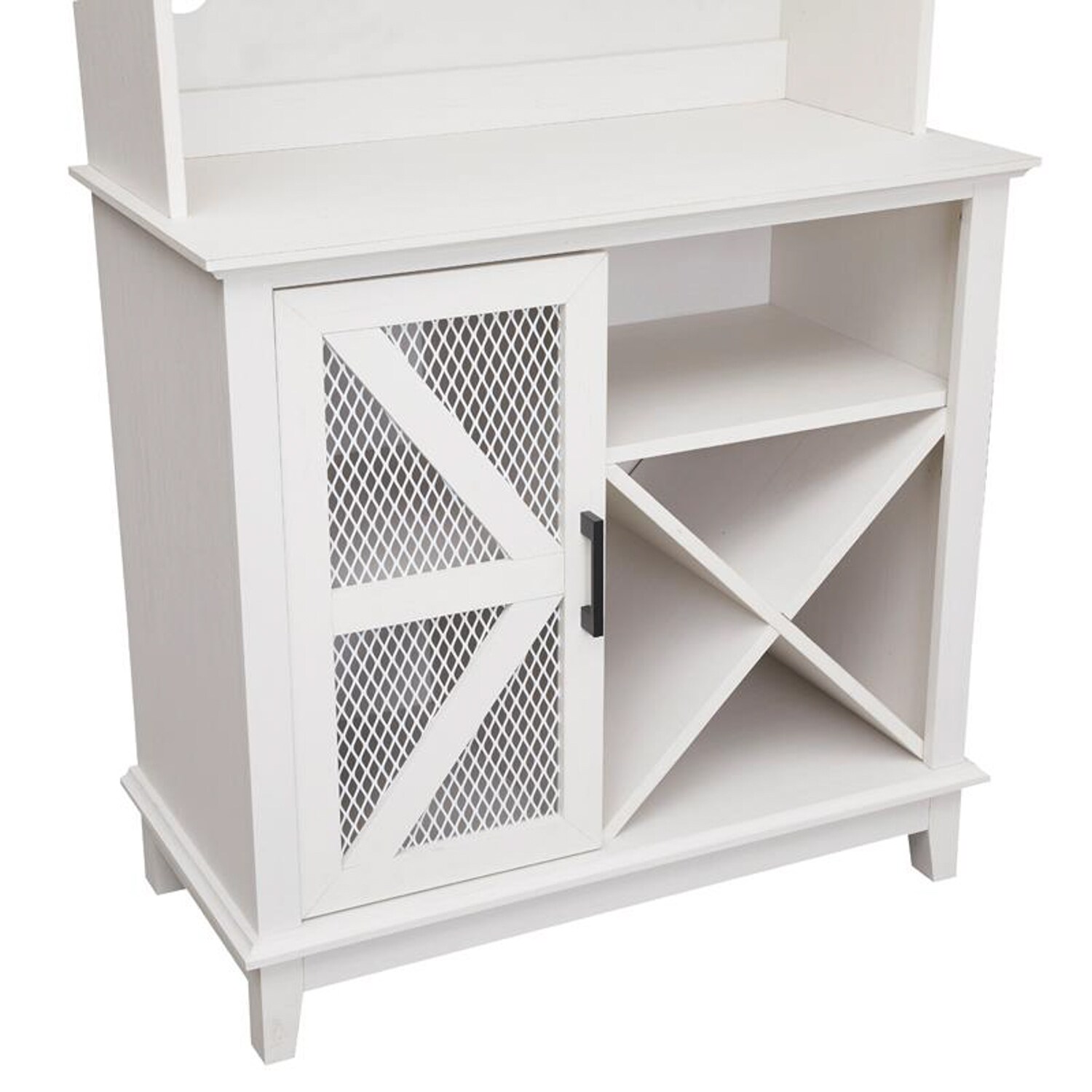 Home Source Industries Brook Contemporary/Modern White and Cherry Kitchen  Hutch in the Dining & Kitchen Storage department at