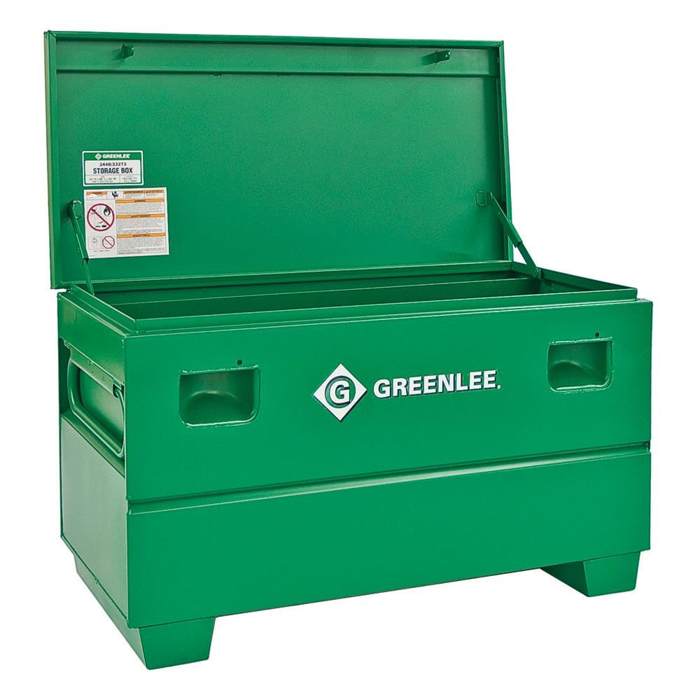 Cost-Savvy Greenlee 48-in W x 24-in L x 25-in H Green Steel Jobsite Box in  the Jobsite Boxes department at, job box 
