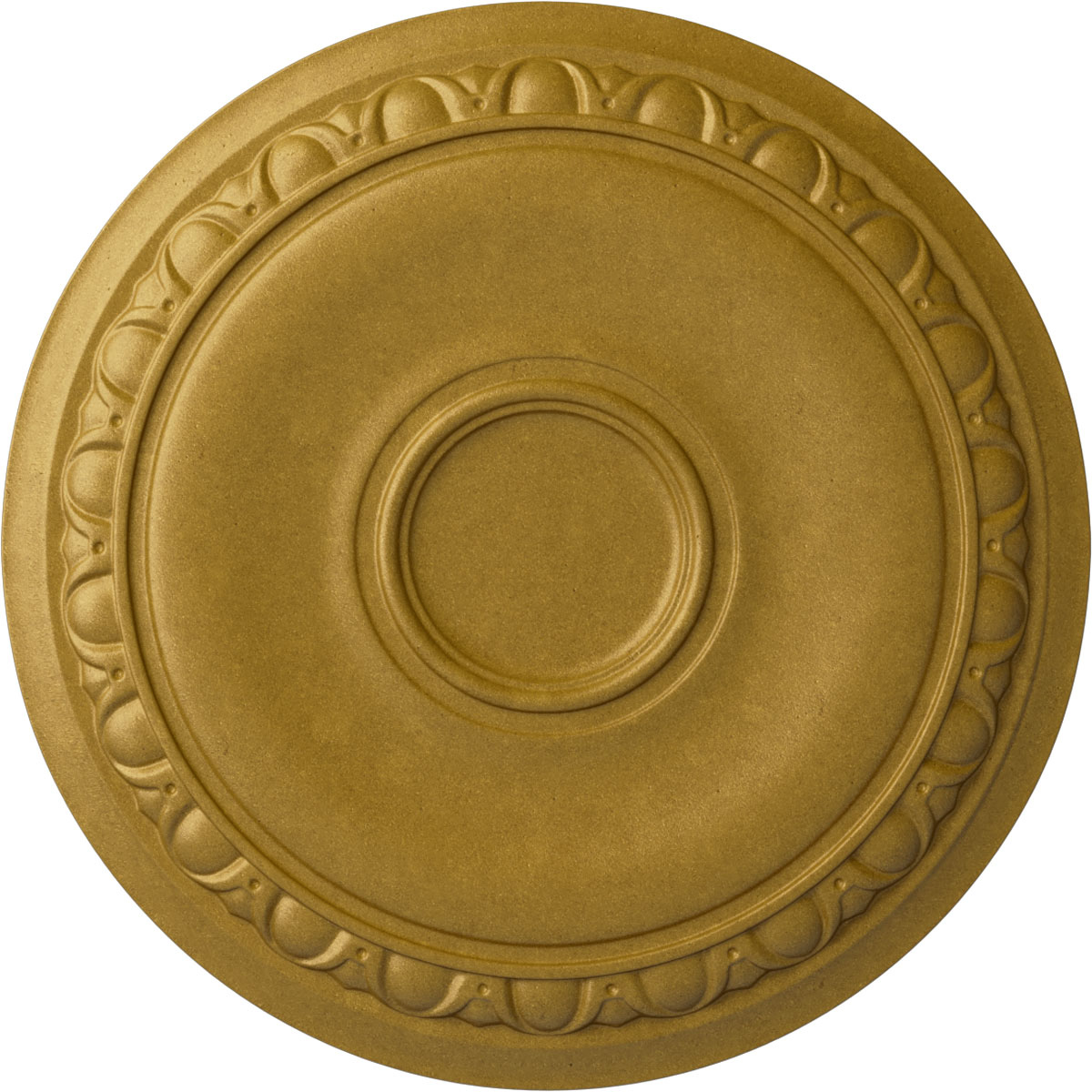 Ekena Millwork CM24CAPGS Caputo 24.25-in W x 24.25-in L Painted Pharaohs Gold Polyurethane Whole Ceiling Medallion