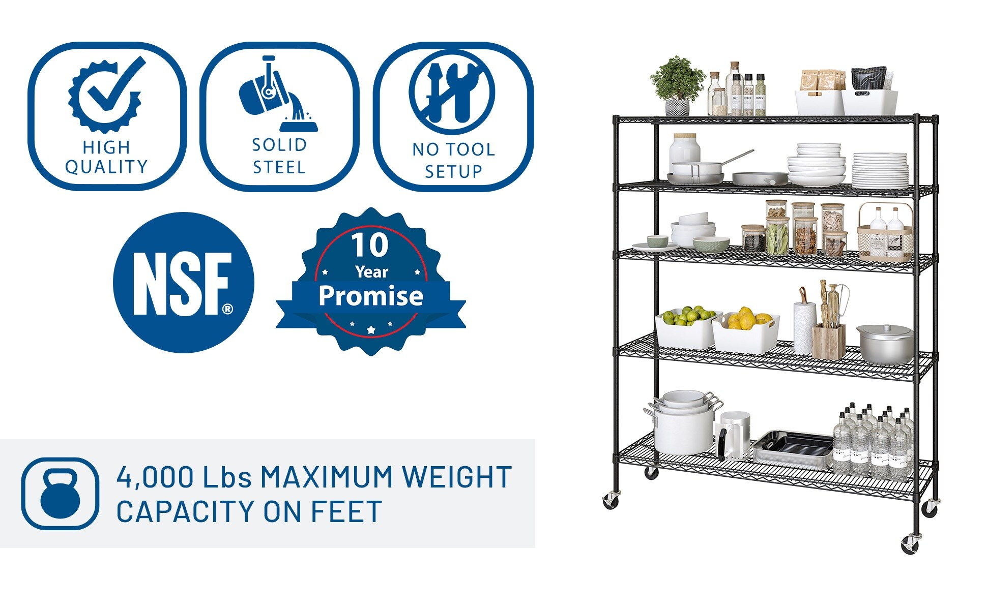 Seville Classics SHE18602 Free-Standing-Shelving - View #5