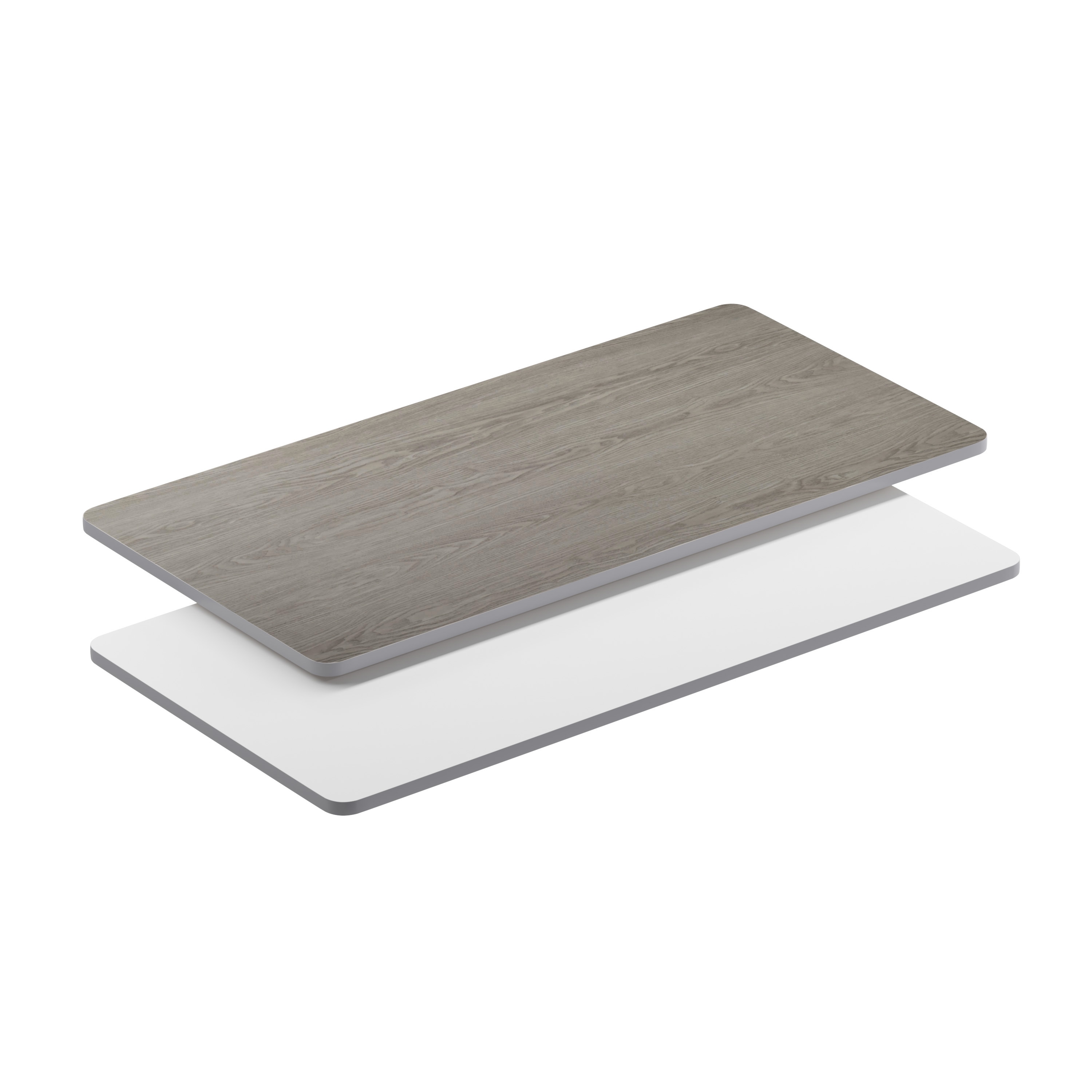 Flash Furniture 196861116797 White/Gray Rectangle Dining table top ( 1.125-in x 30-in x 60-in )