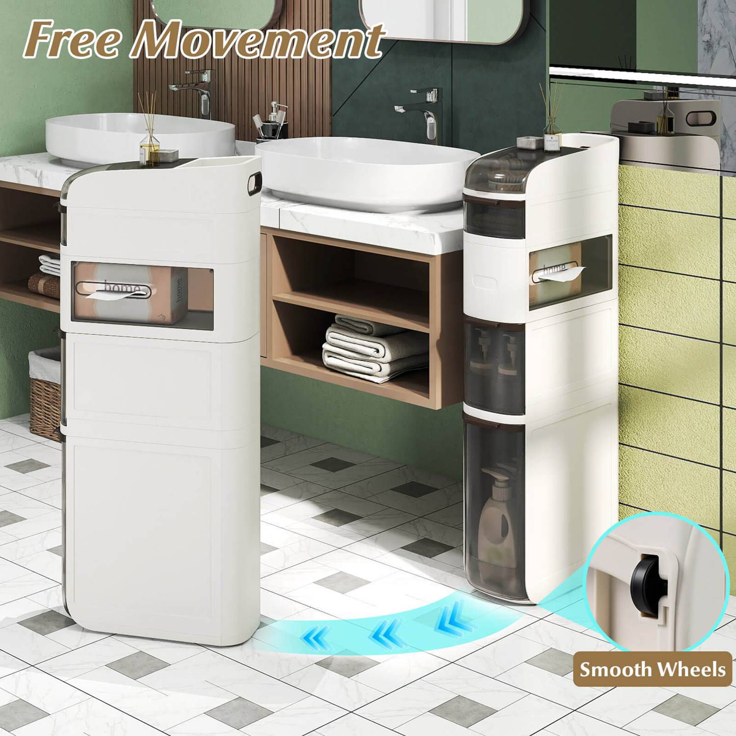 Costway CSHY003247 Linen-Cabinets - View #7