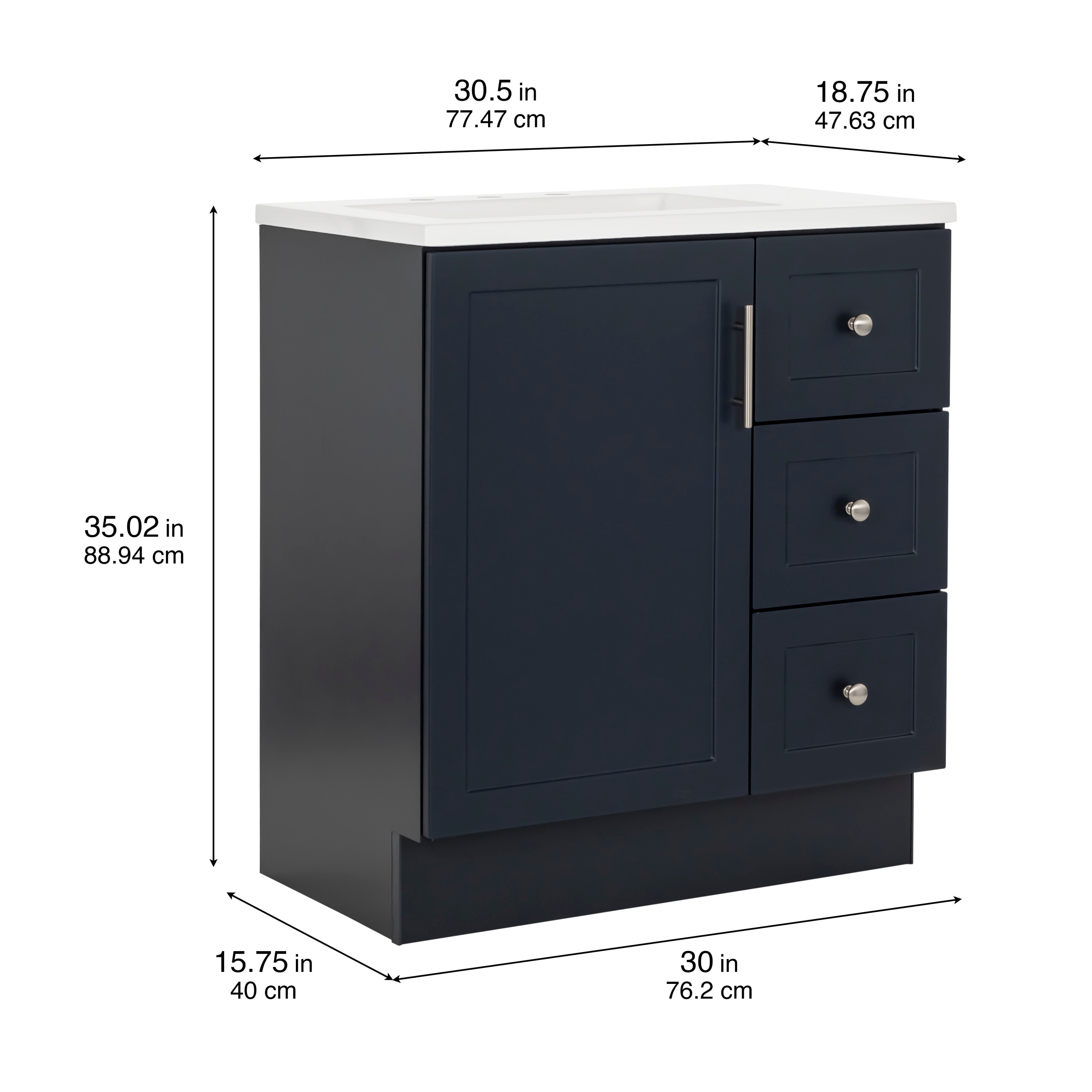 Project Source DV30P2-DB Bath-Vanity-Combo - View #4