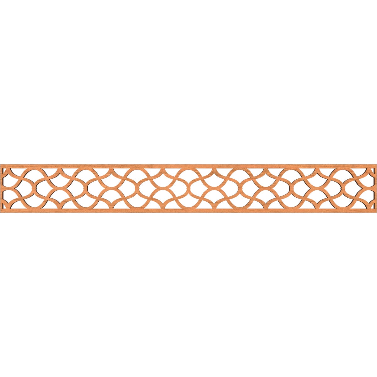 Ekena Millwork MLDB06X46RSTCH Resort Fretwork Flat Trim 6-in x 3.86-ft Cherry Brown Unfinished 2156311 Pierced Wall Panel Moulding