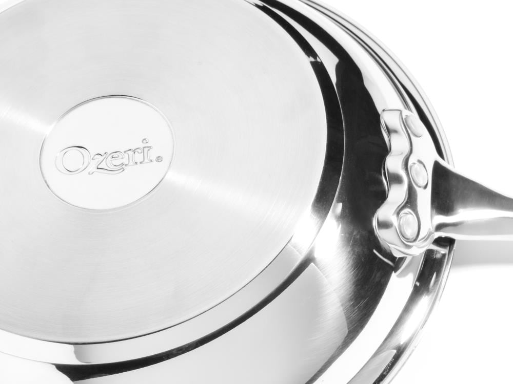  Stainless Steel Pan and Lid 6-Piece Set by Ozeri (8, 10,  12), 100% PTFE-Free Restaurant Edition: Home & Kitchen