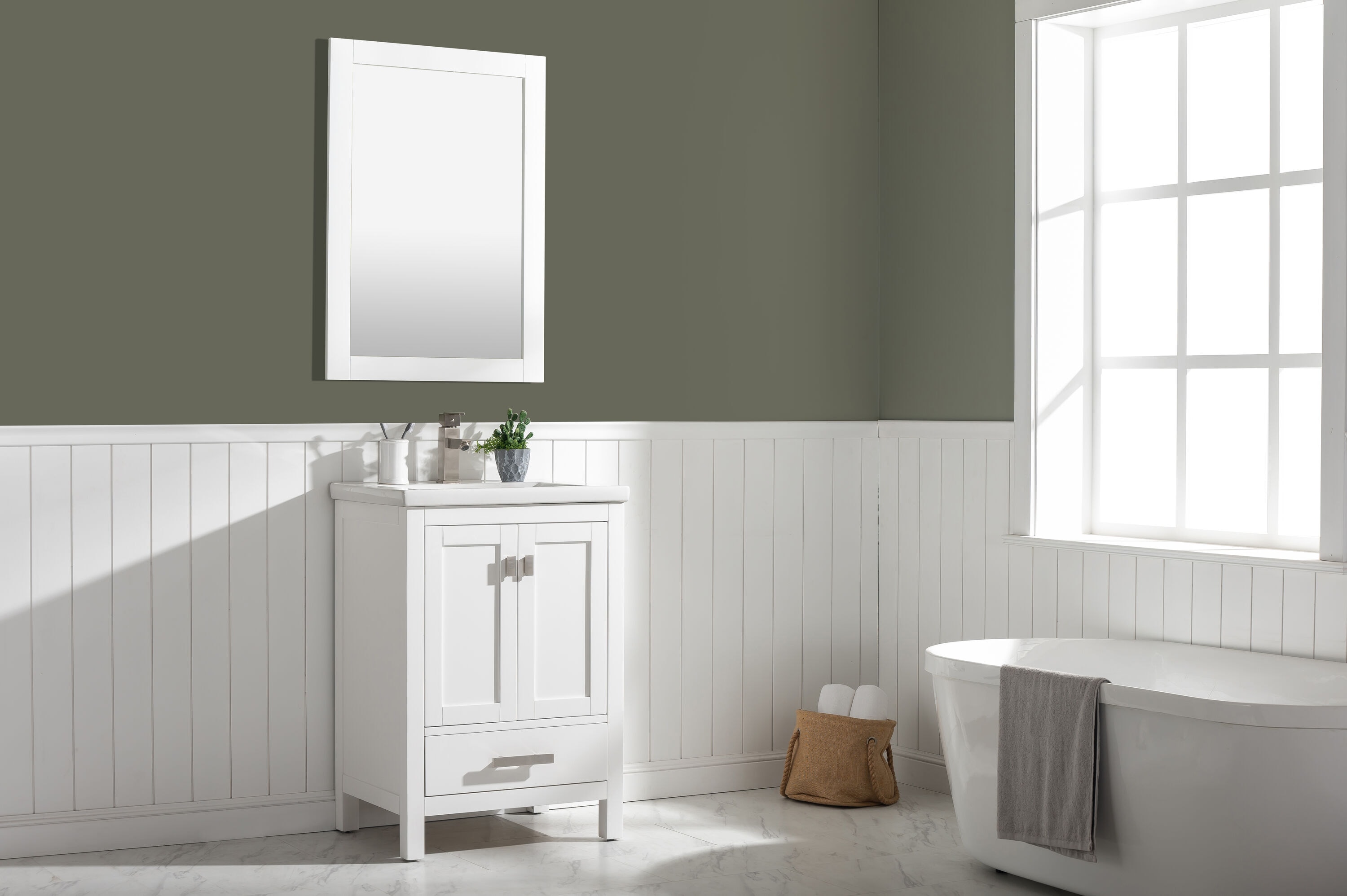 Design Element V01-24-WT Bath-Vanity-Combo - View #3
