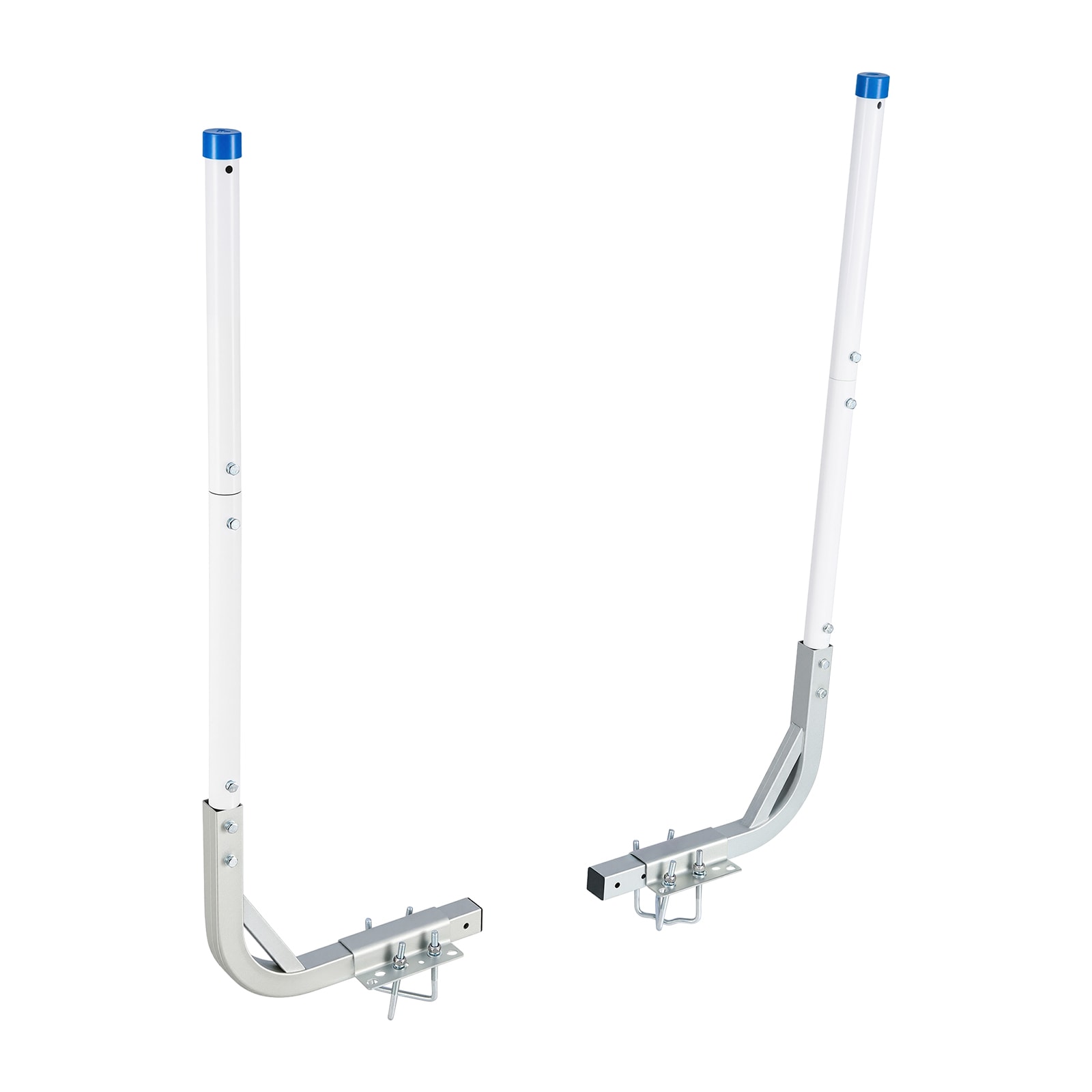 GIVIMO Boat Trailer Guides 2 Pack 30.5 in and 47.5 in Adjustable Guide Poles in Galvanized Steel with PVC Pipes and M10 U-Bolts for Ski Boats Fishing Boats and Small Sailboats