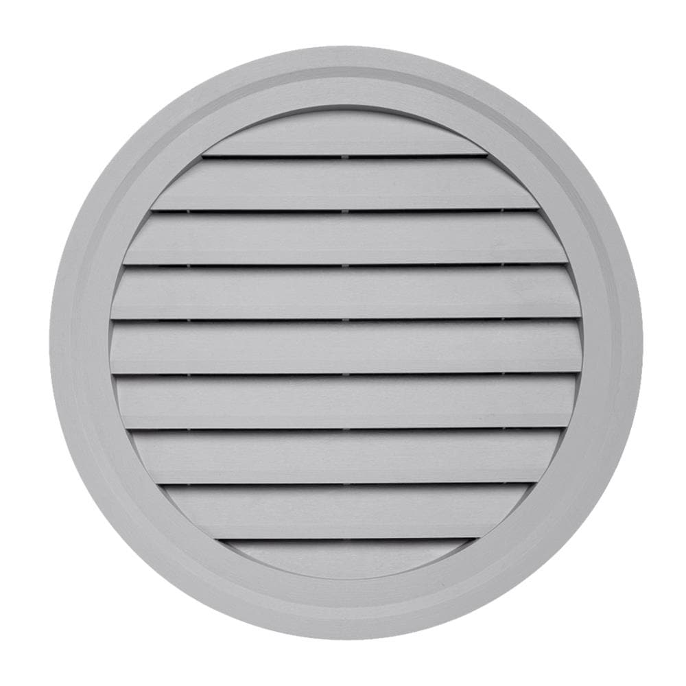  244551 15-in x 10.5-in Flint Round Vinyl Gable Louver Vent