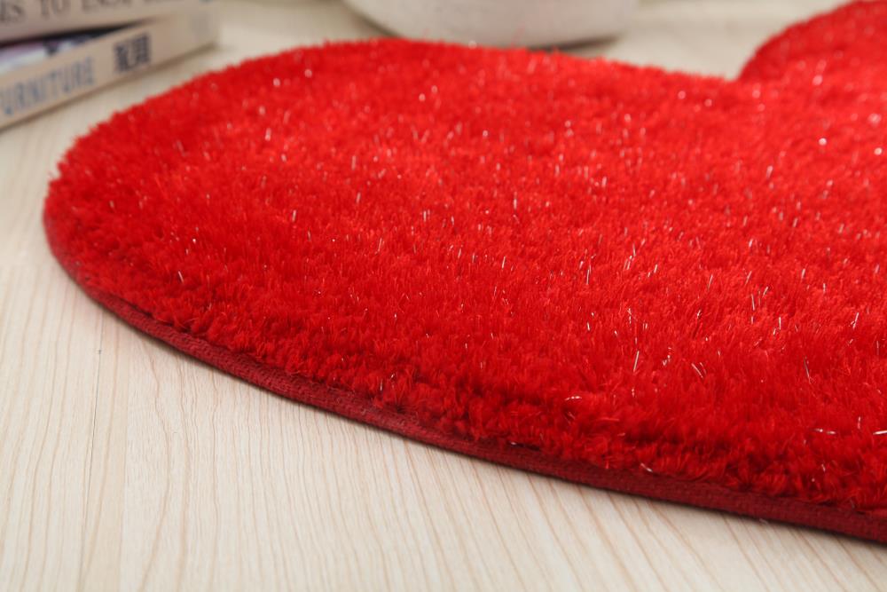 MDA Rugs Hearts Shag Red Heart Indoor Solid Area Rug at Lowes.com
