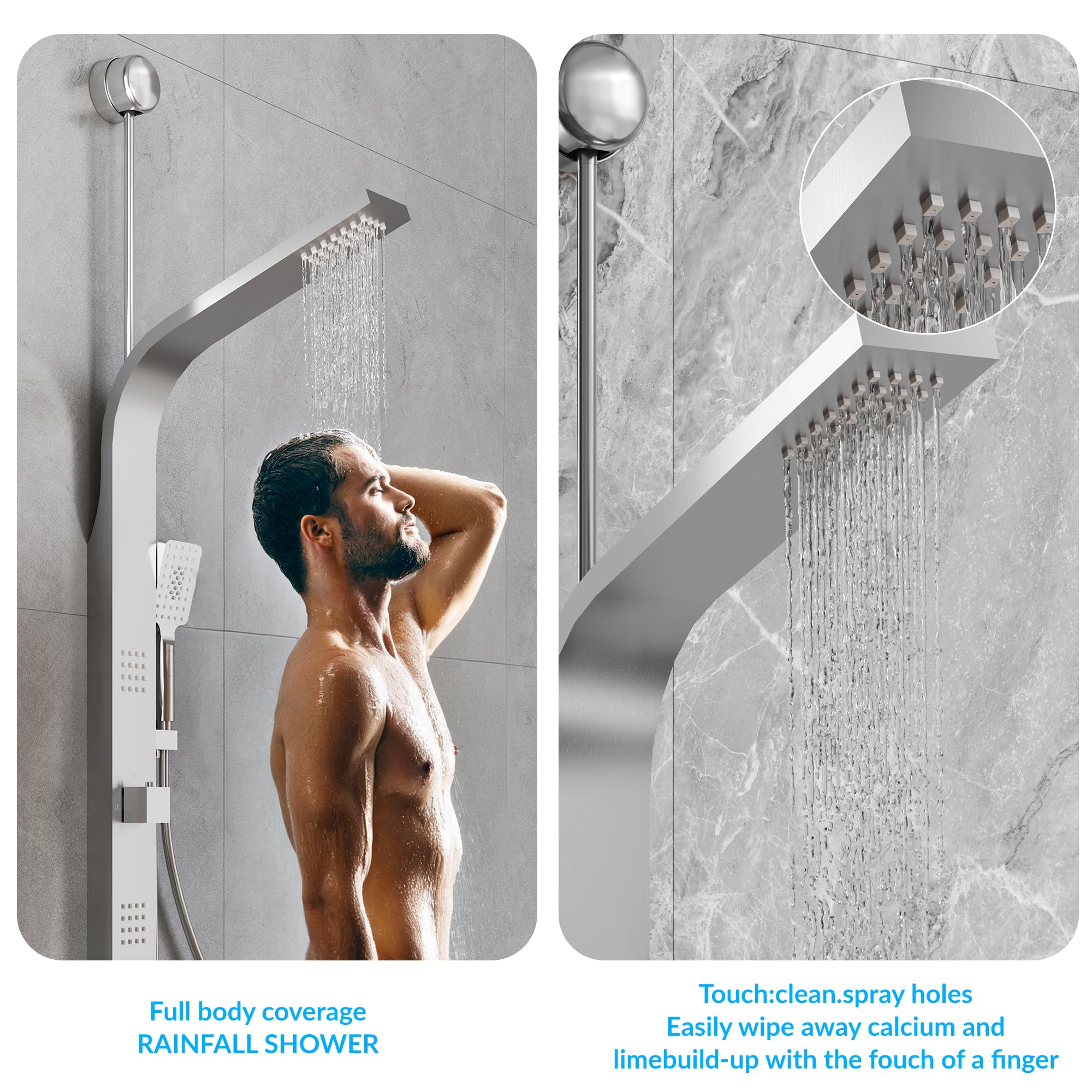 GarveeLife CLJ-BLCMVD-FIVJ2JGH Showerhead-Bar-Panels - View #3