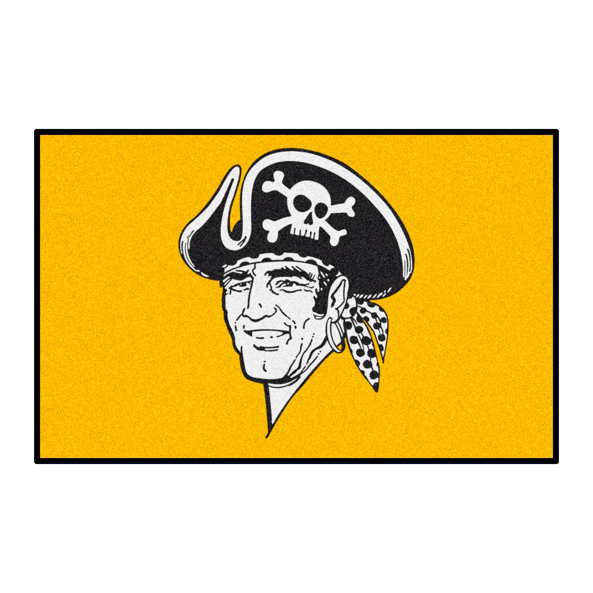 Pittsburgh Pirates (Black): Logo Pattern - MLB Peel & Stick Wallpaper 12 x 12 Sample