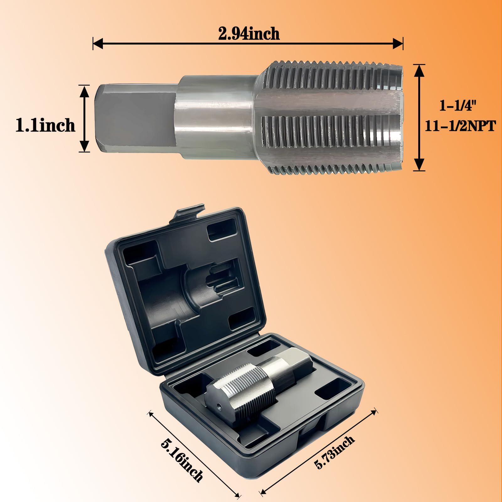 Linder Group Inc One and One Quarter Inch NPT Pipe Tap Set Precision ...
