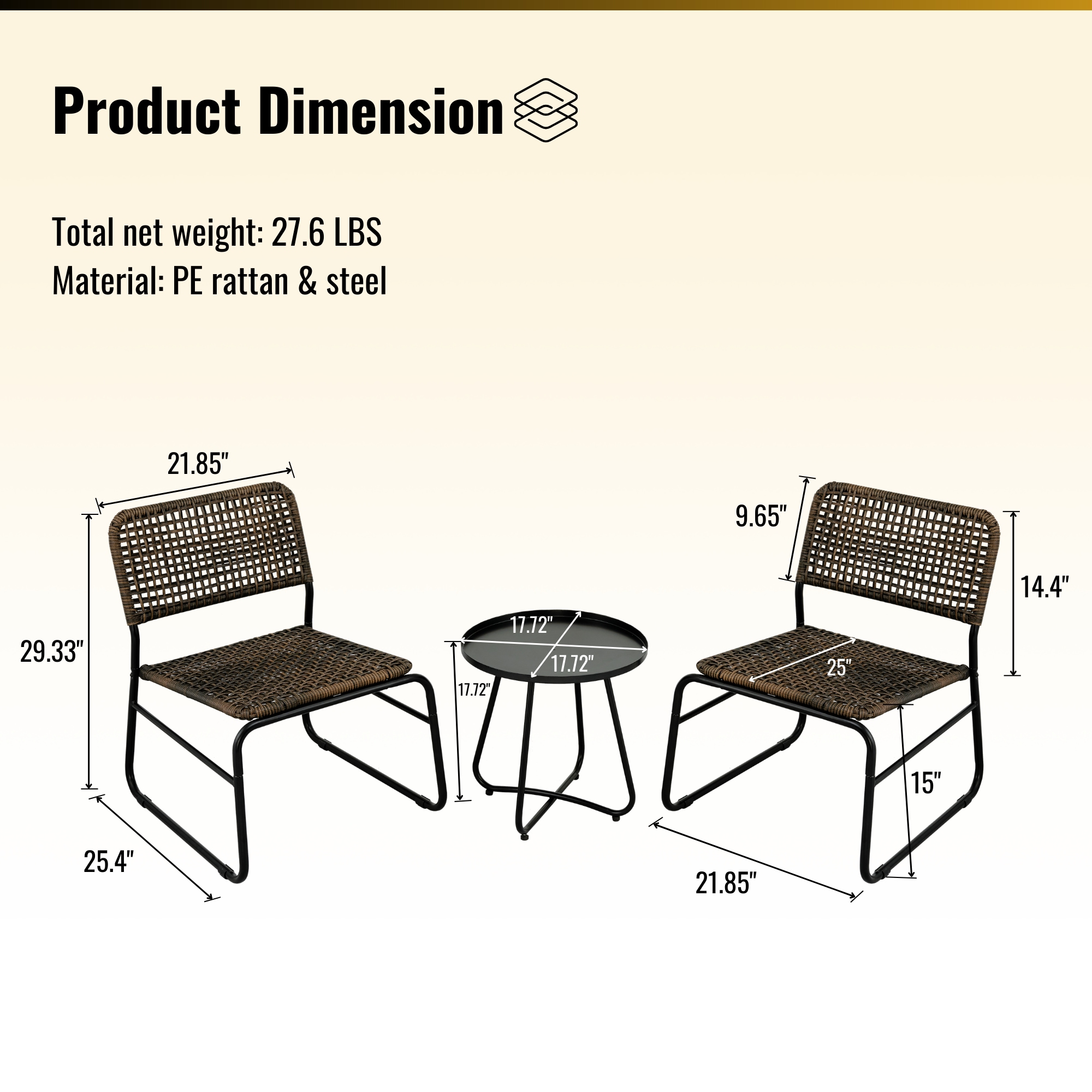 Moda Furnishings W2391P151455 Patio-Conversation-Sets - View #2