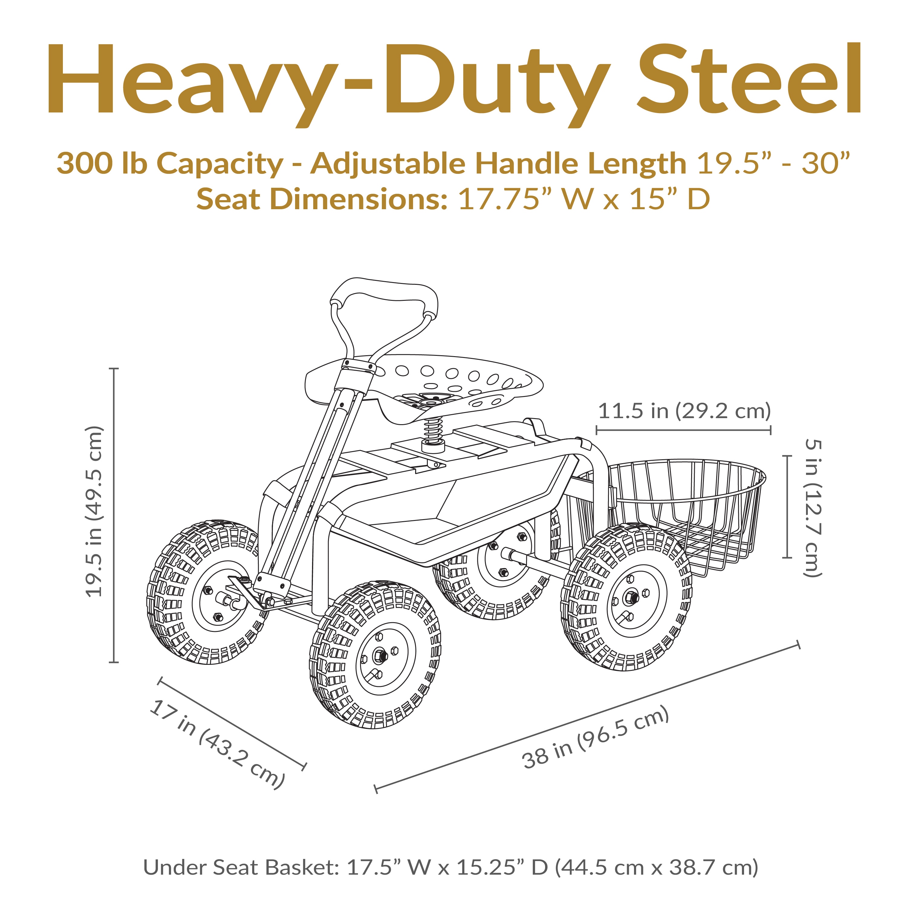 Sunnydaze Decor QH-RCP042-BL Yard-Carts - View #8