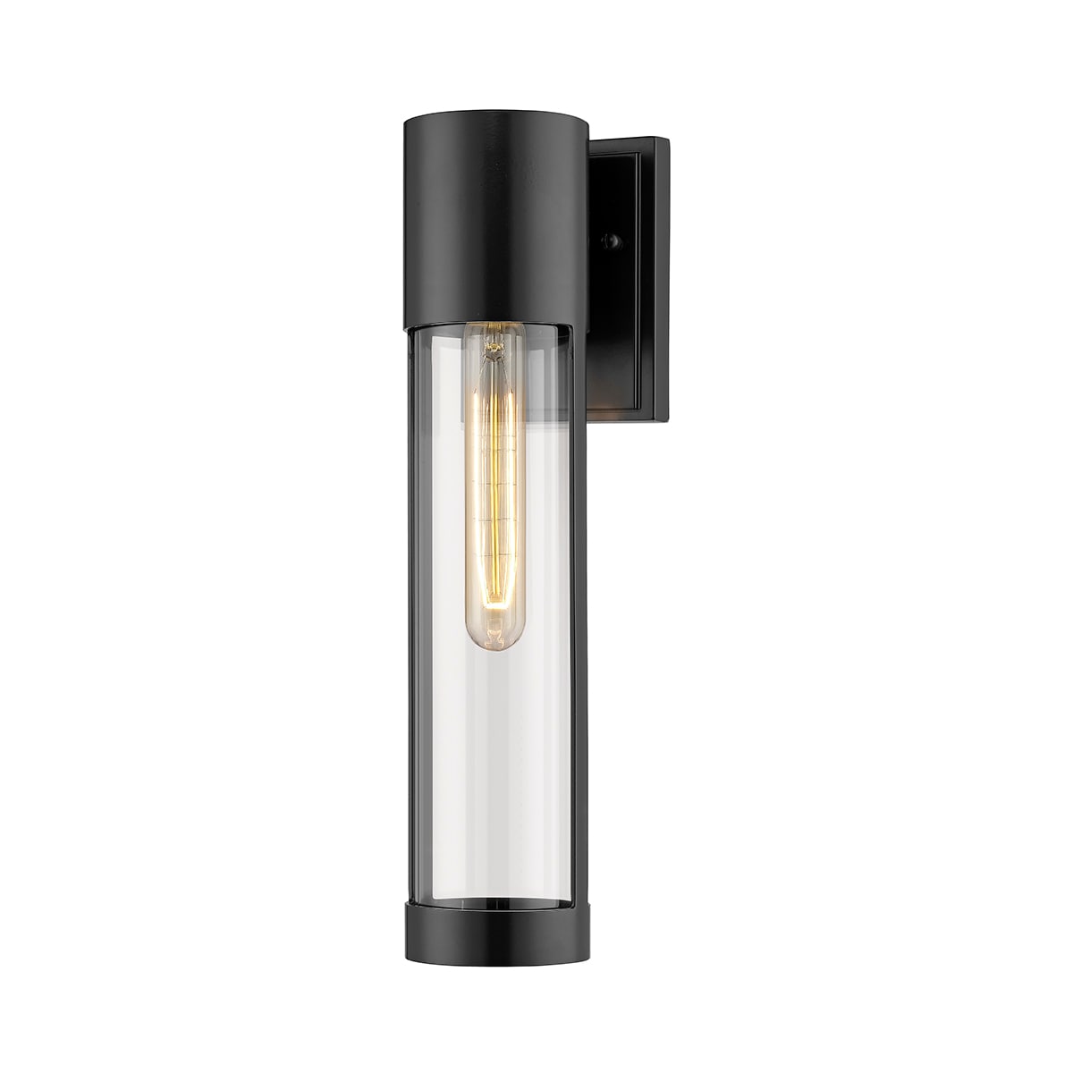 Millennium Lighting 8213-PBK Hester 1 -Light 11.8-in H Matte Black Hardwired Outdoor Wall Light