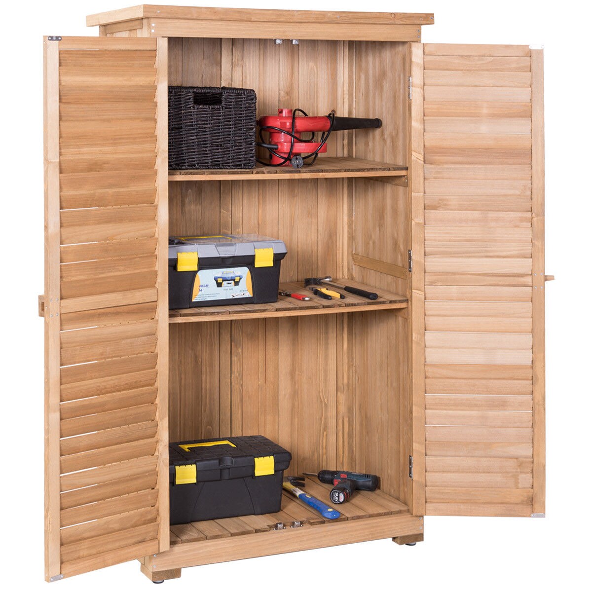 Costway GYM01536 Wood-Storage-Buildings - View #5
