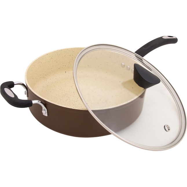 Ozeri Stone Earth 12-in Aluminum Cooking Pan with Lid in the