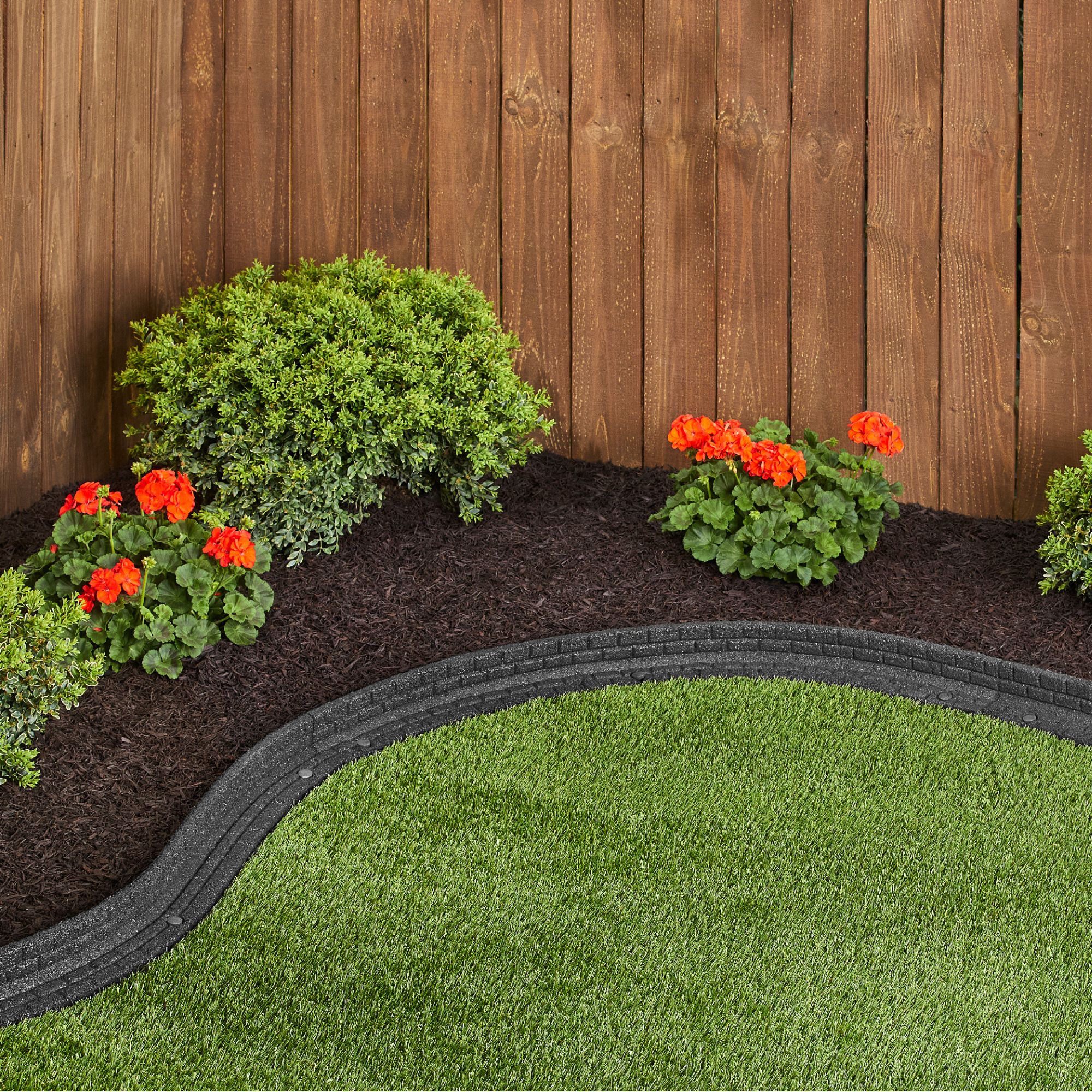 Rubberific 24-ft X 3-in Brickface 6-pack Gray Rubber Landscape Edging 