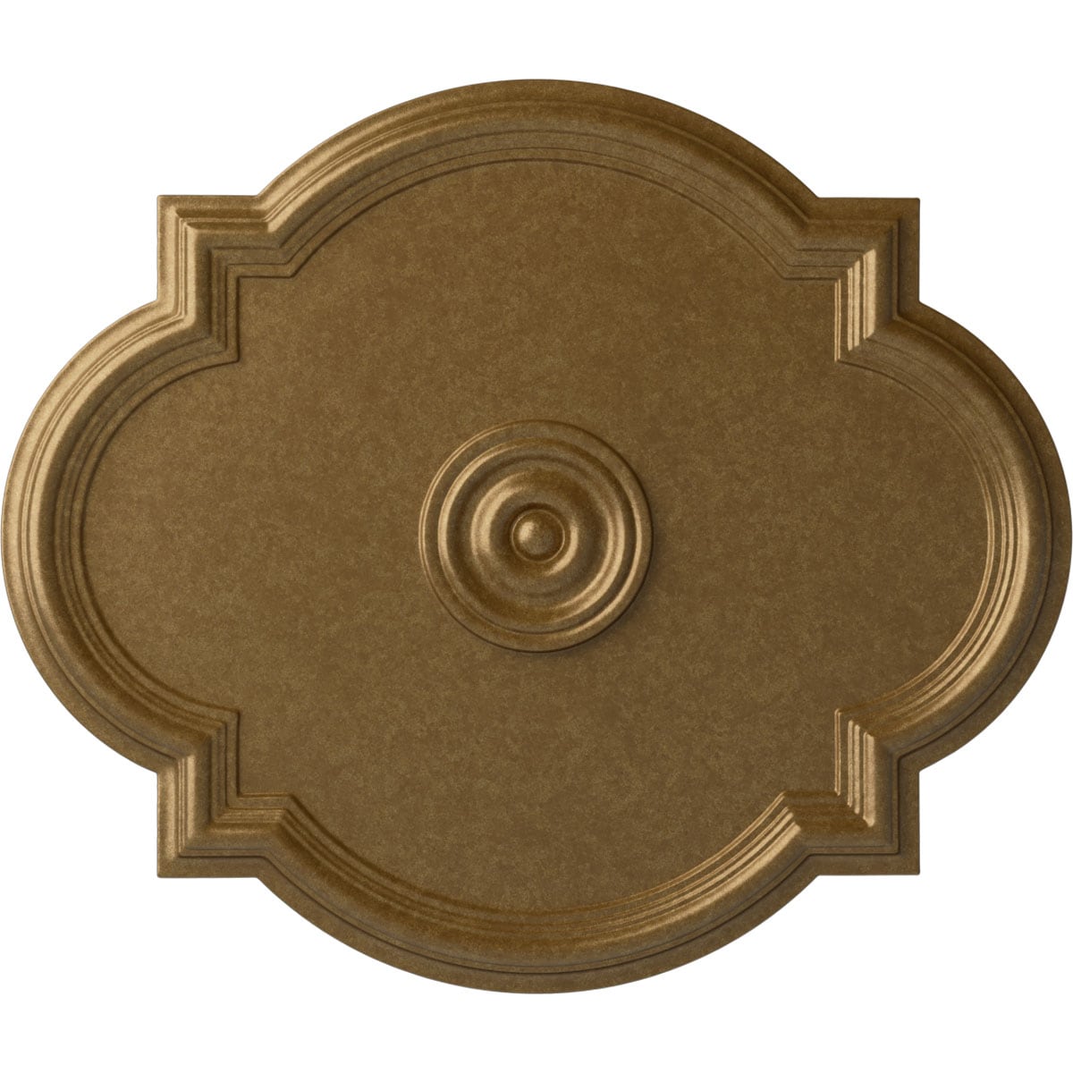 Ekena Millwork Waltz 20.5-in W x 24-in L Pale Gold Polyurethane Ceiling Medallion