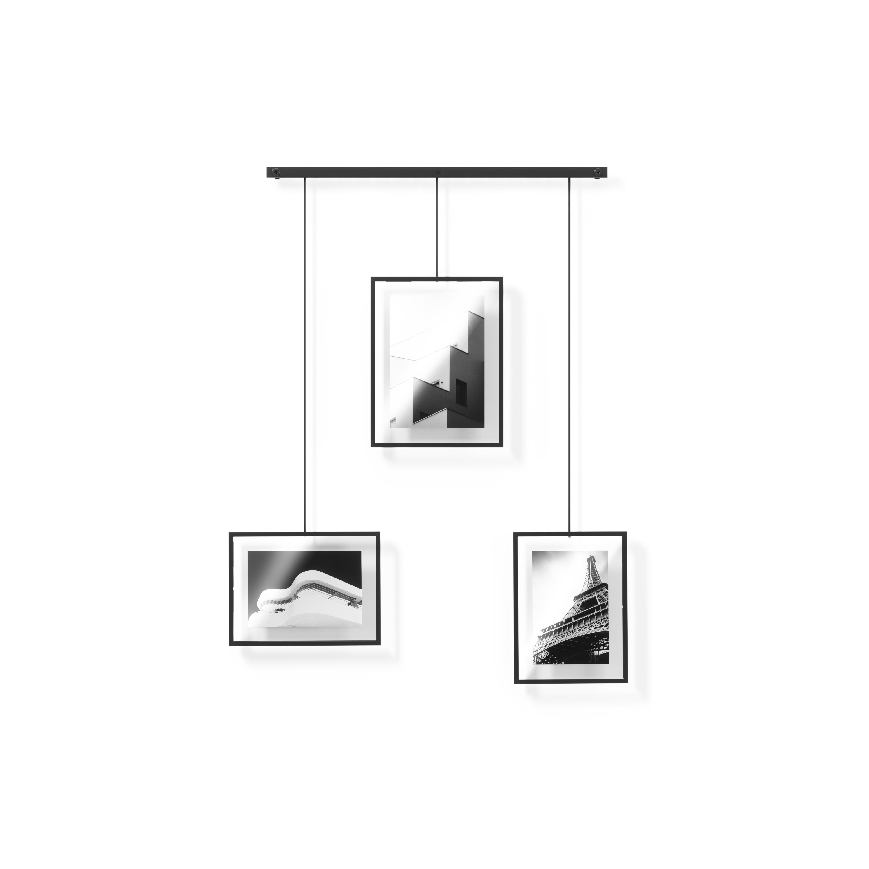 Classic Black Wall-Mounted Picture Frame Set of 3