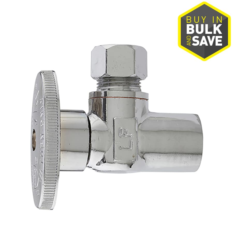 Keeney K2780PCLF 3/8-in Copper sweat x 3/8-in Compression Brass Quarter turn Stop Angle valve