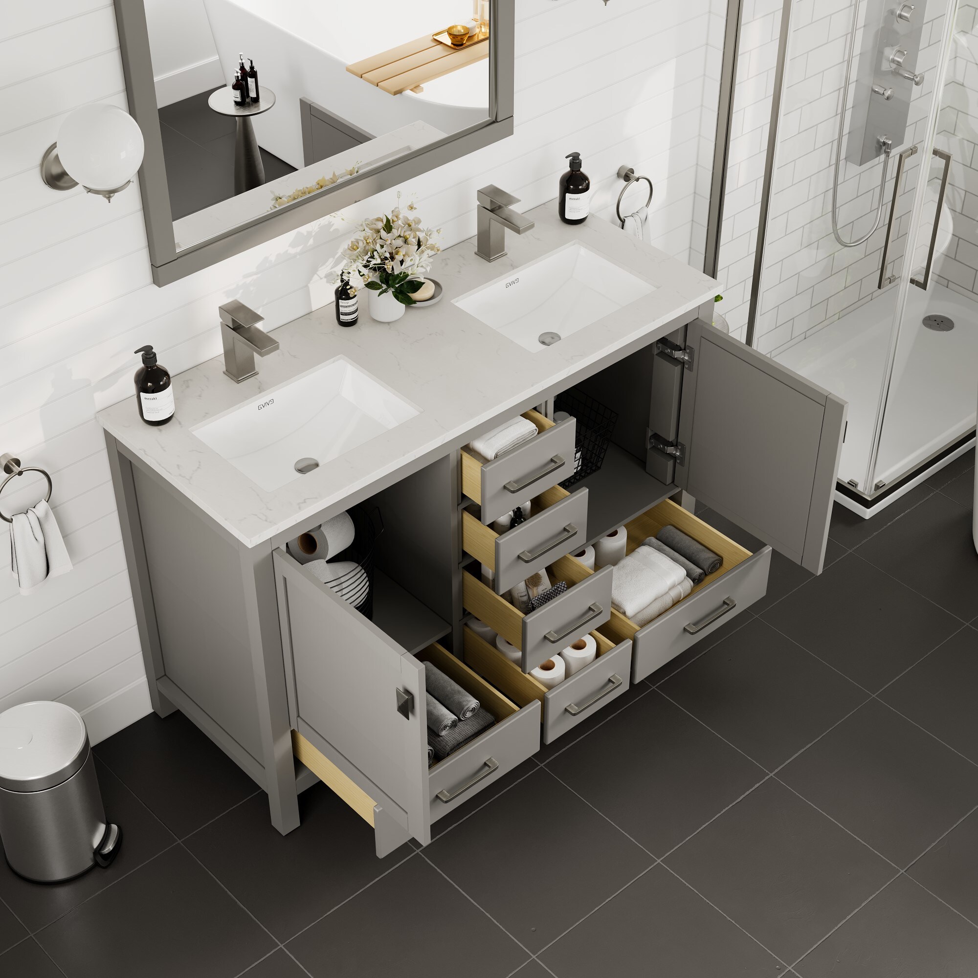 Eviva TVN414-48X18GR-DS Bath-Vanity-Combo - View #5