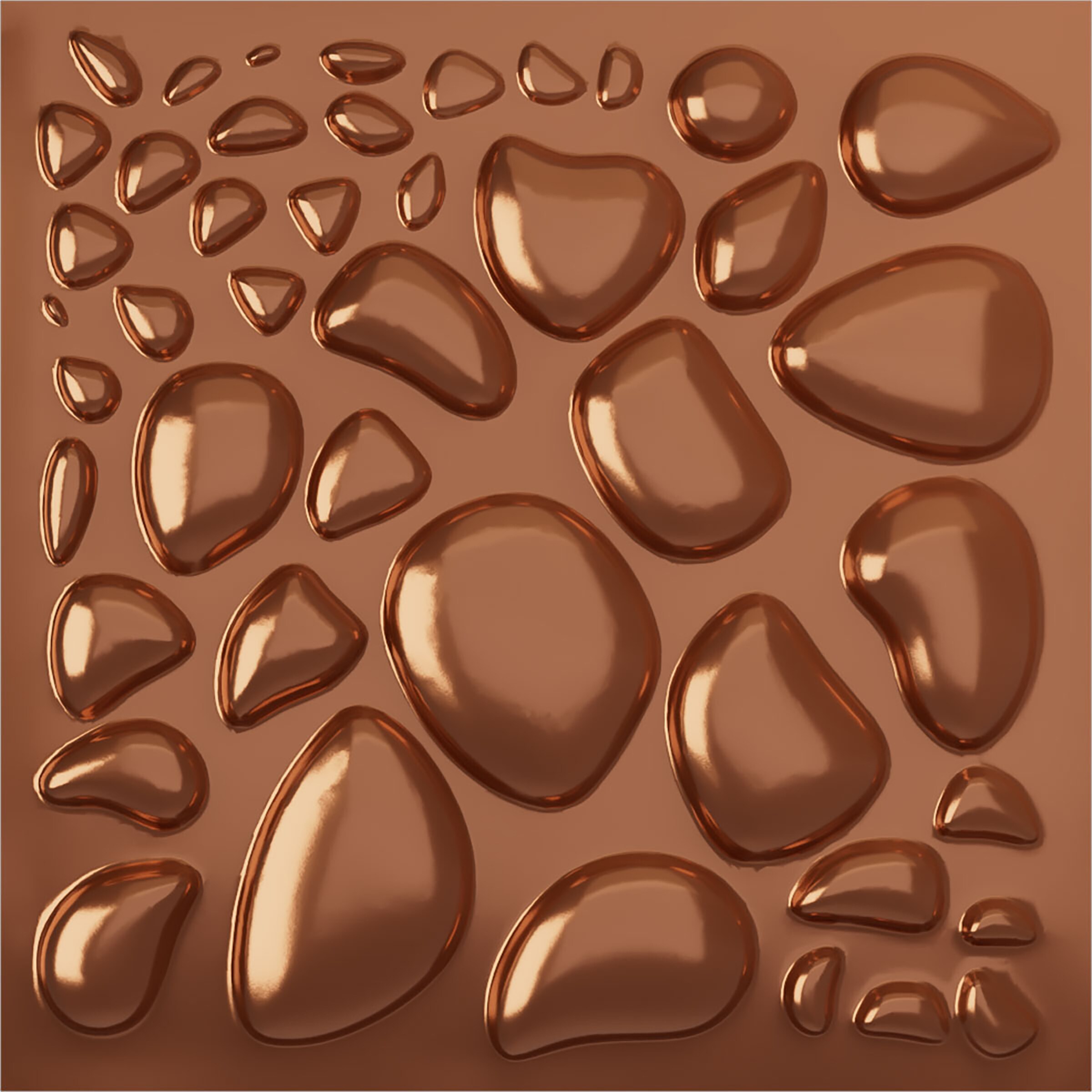 Ekena Millwork WP20X20SLBCO-CASE-12 19-5/8-in x 19-5/8-in Embossed Paintable/Stainable Copper PVC Wall Panel ( 12 -Pack, Covers 32.04-sq ft )