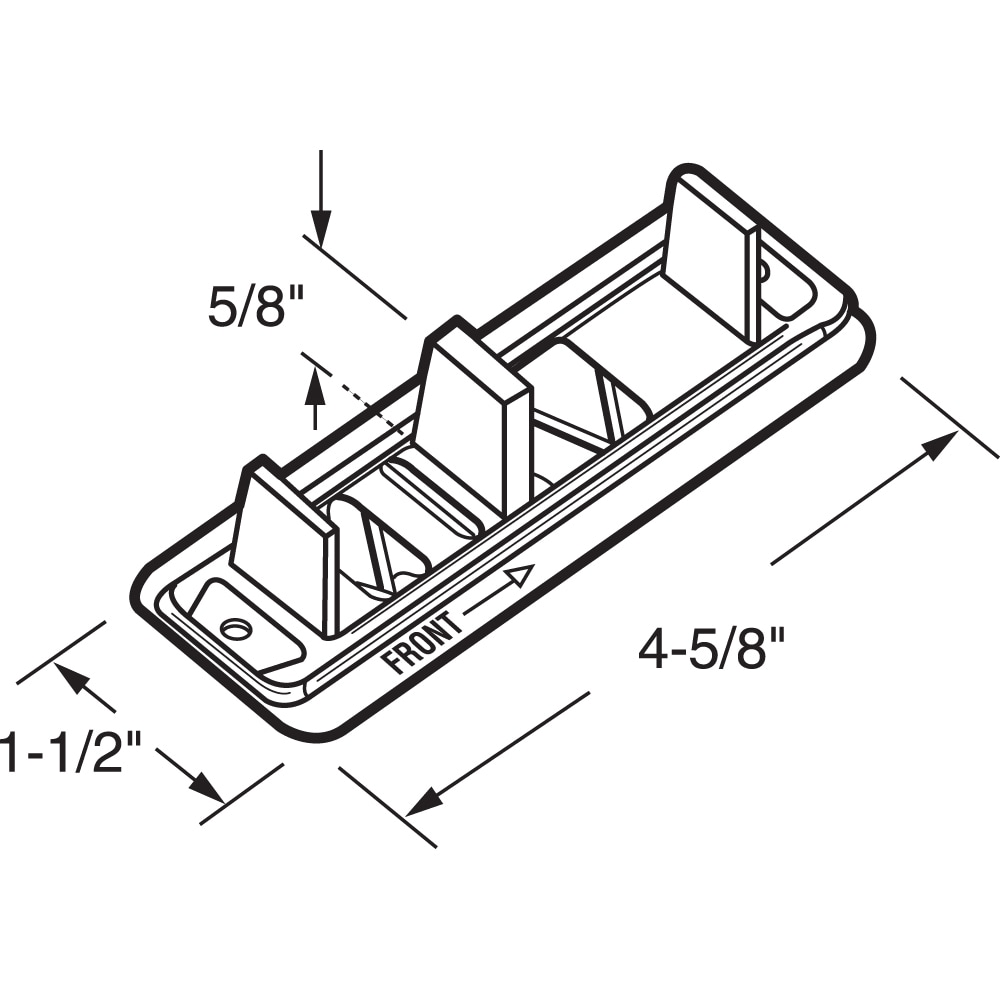 Adjustable Stamped Steel Closet Door Floor Guide with Nylon Tips