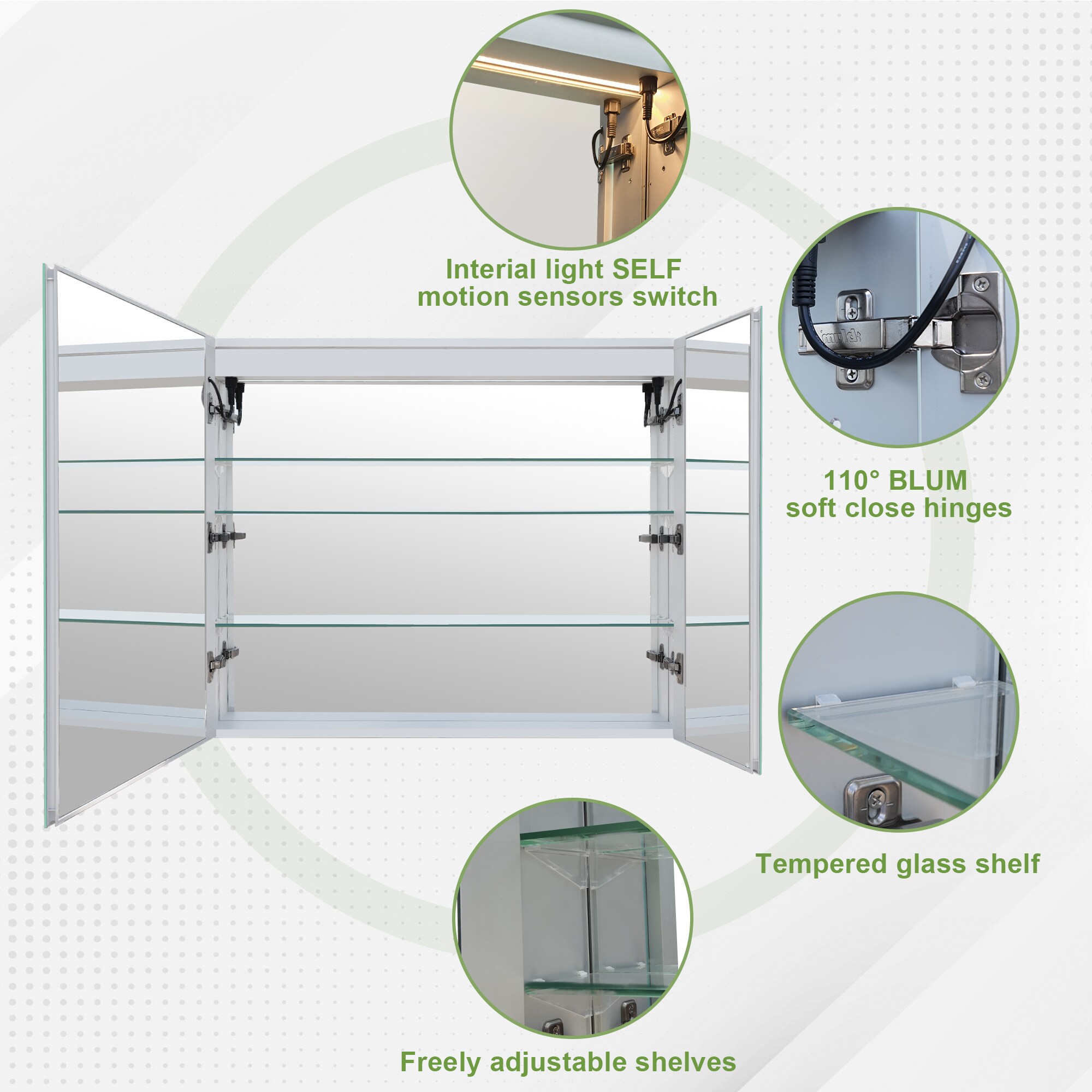 Forclover MEAM-VI3030 Bathroom-Medicine-Cabinets - View #4