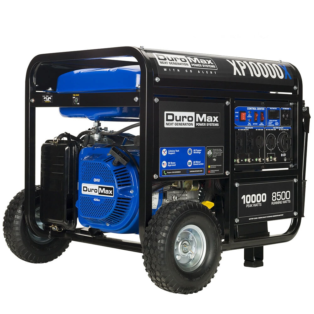 DuroMax 420cc Electric Start Home Power Back Up 10000 / 8500-Watt ...