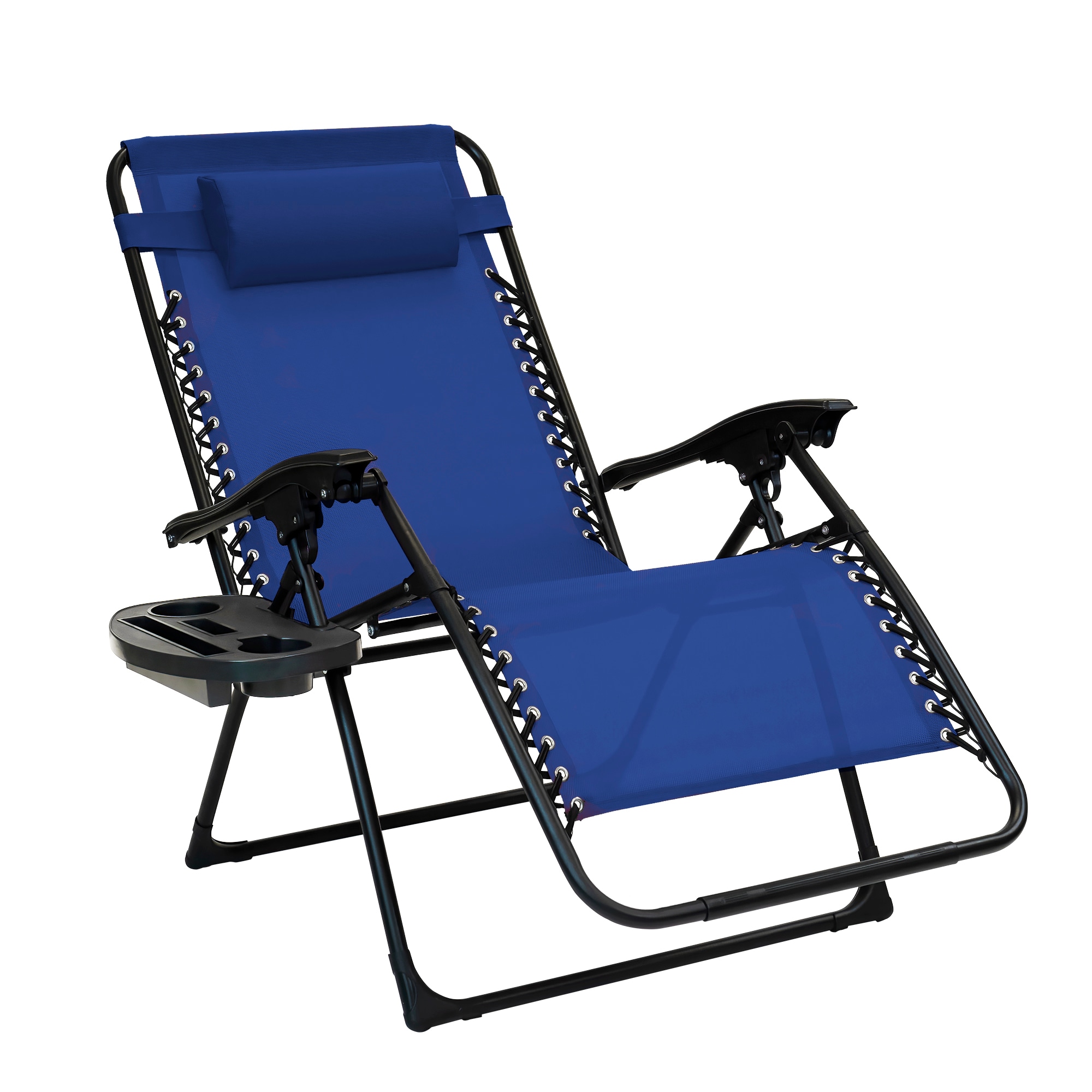 Patio Premier Sun-Ray Black Steel Frame Stationary Zero Gravity Chair ...