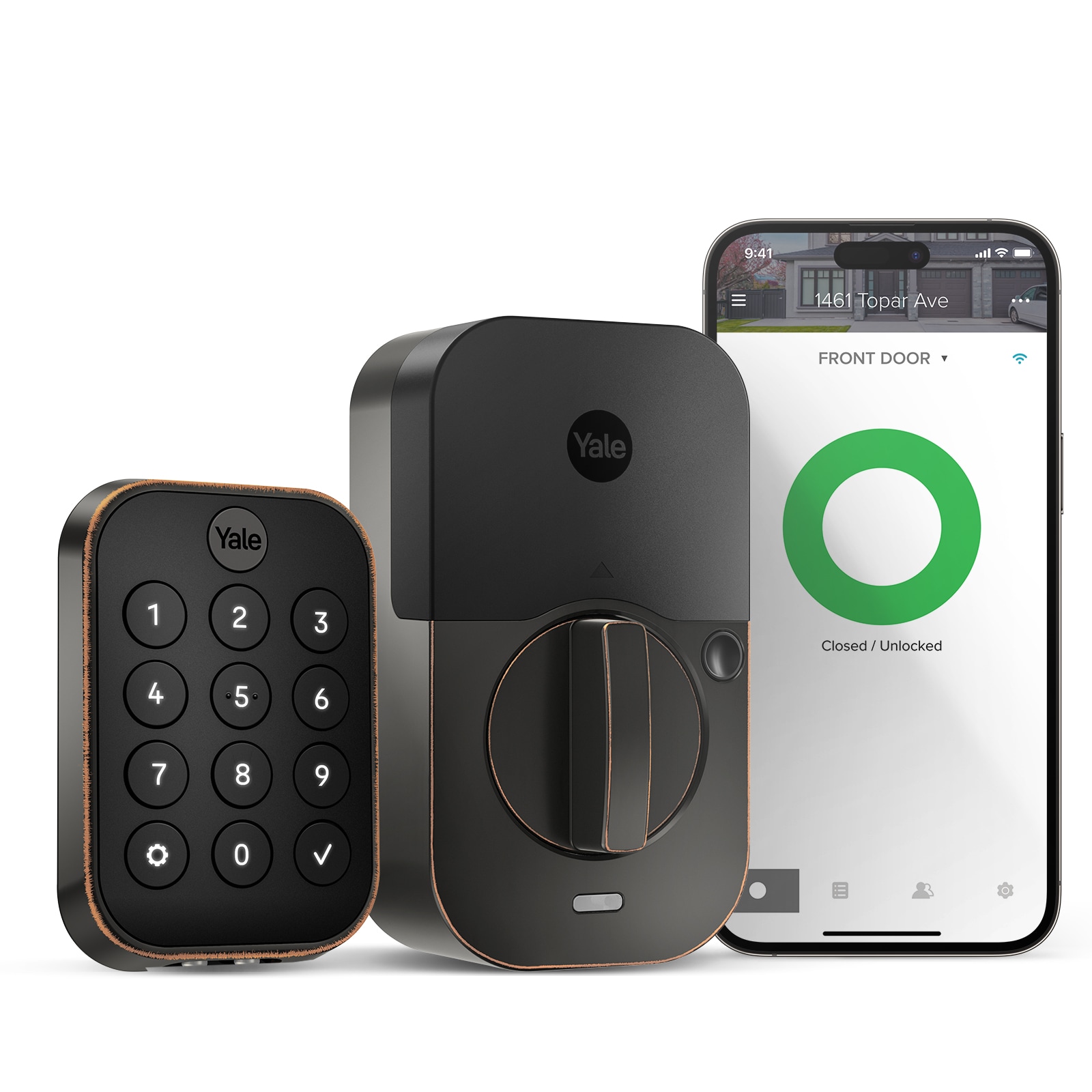 Yale YRD430-WF1-0BP Assure Lock 2 Oil Rubbed Bronze Smart Lock Electronic Deadbolt with Wifi Bluetooth Keypad