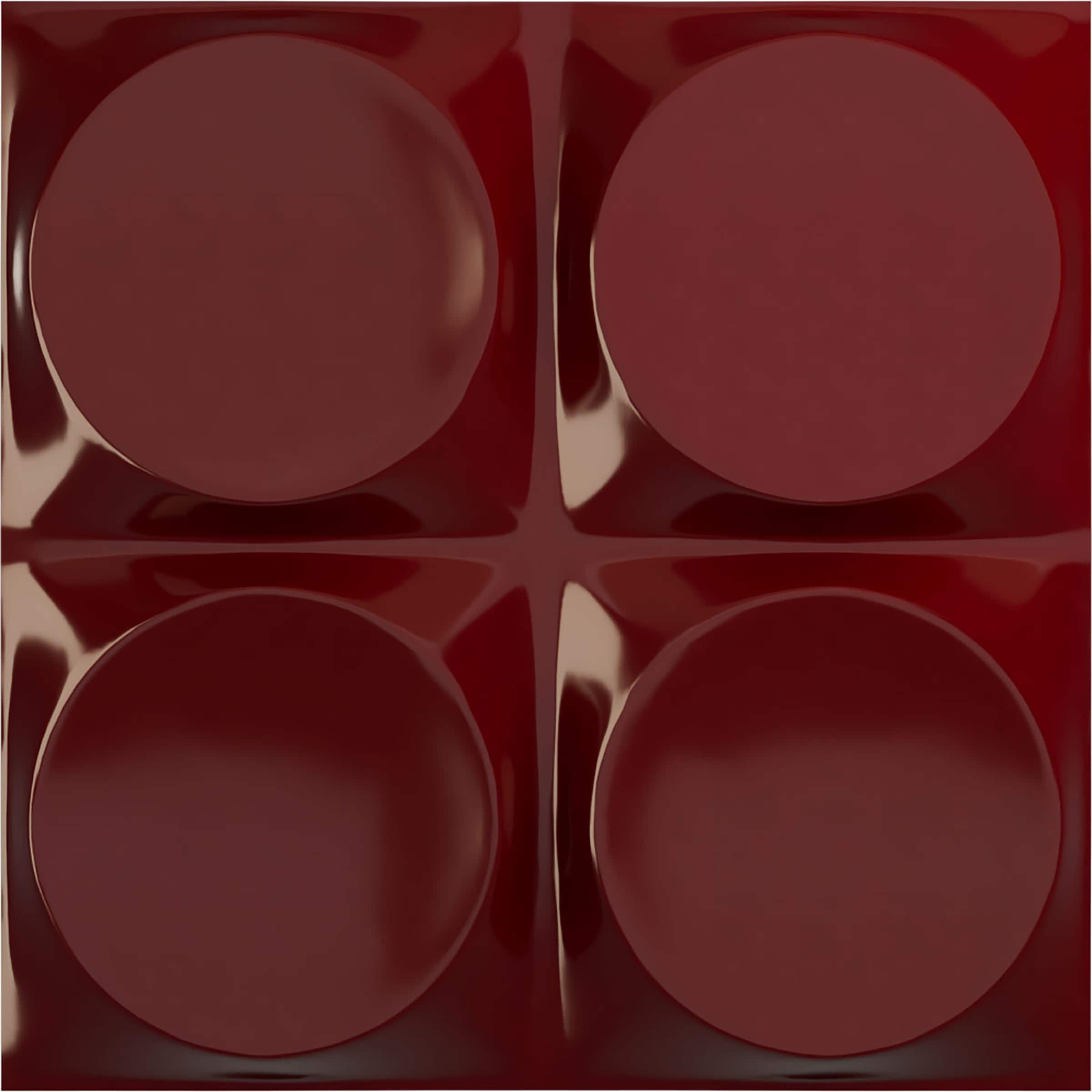 Ekena Millwork WP12X12ADHML-CASE-12 11-7/8-in x 11-7/8-in Embossed Paintable/Stainable Red PVC Wall Panel ( 12 -Pack, Covers