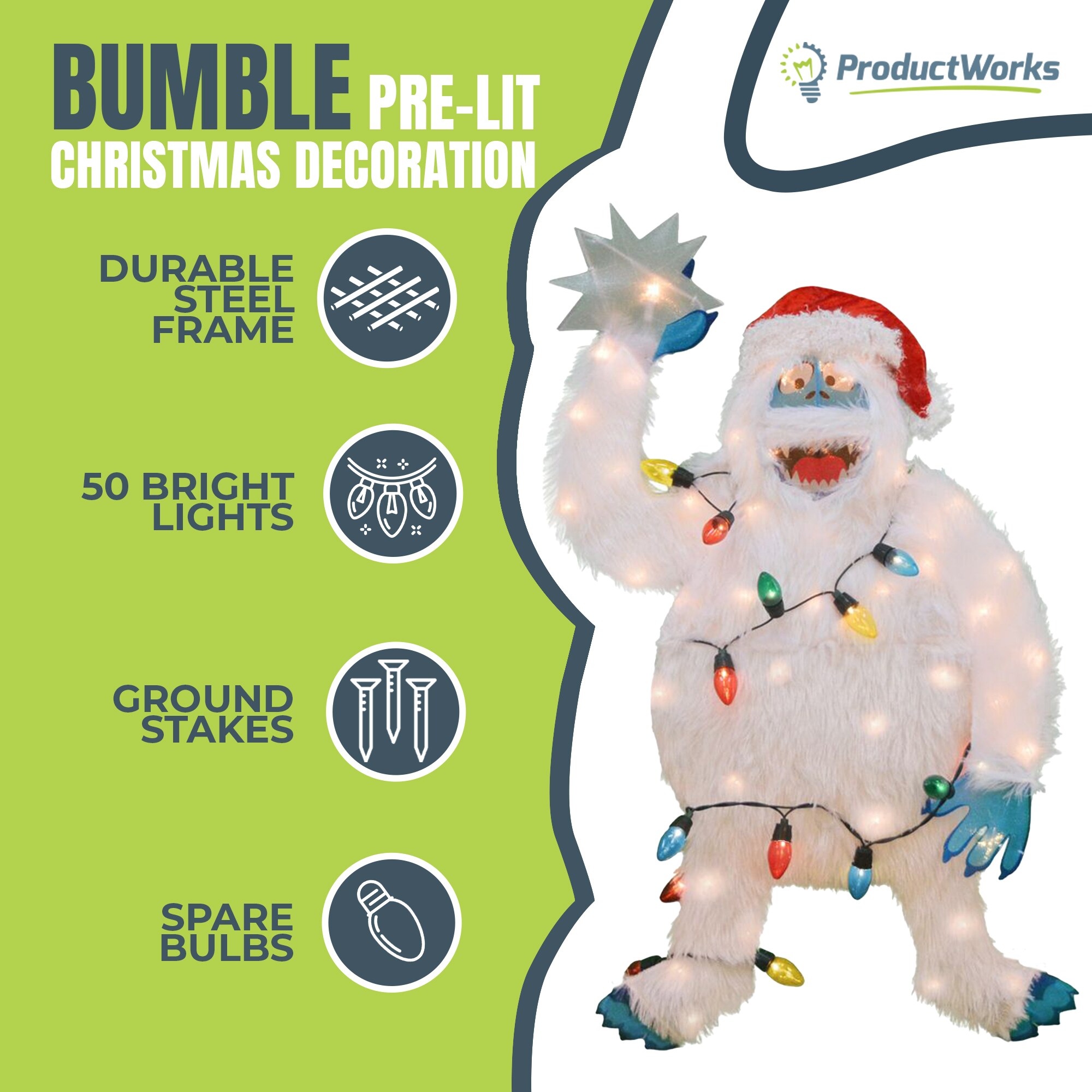 ProductWorks 273703 Outdoor-Christmas-Decor - View #2