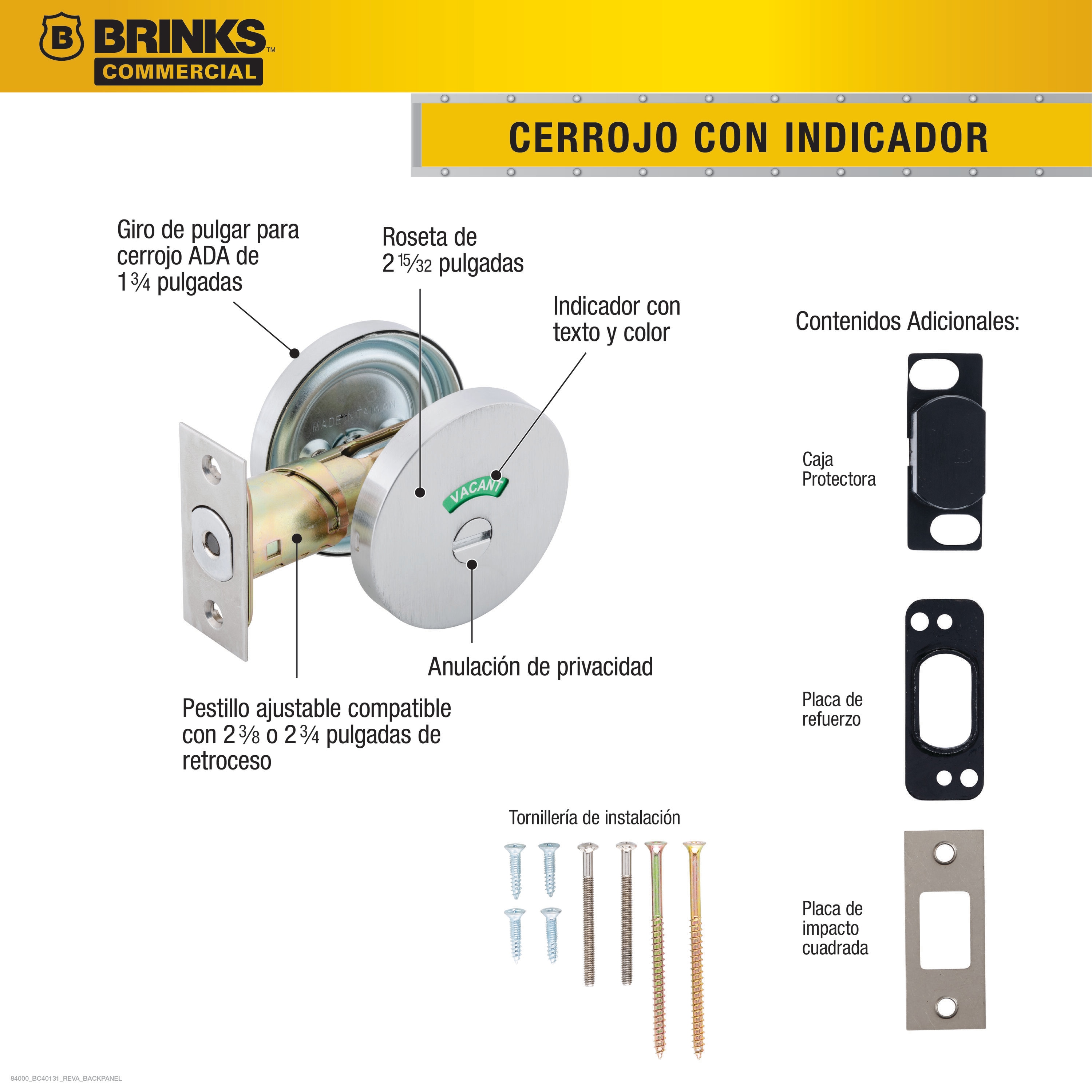 BRINKS COMMERCIAL BC40131 Door-Deadbolts - View #9