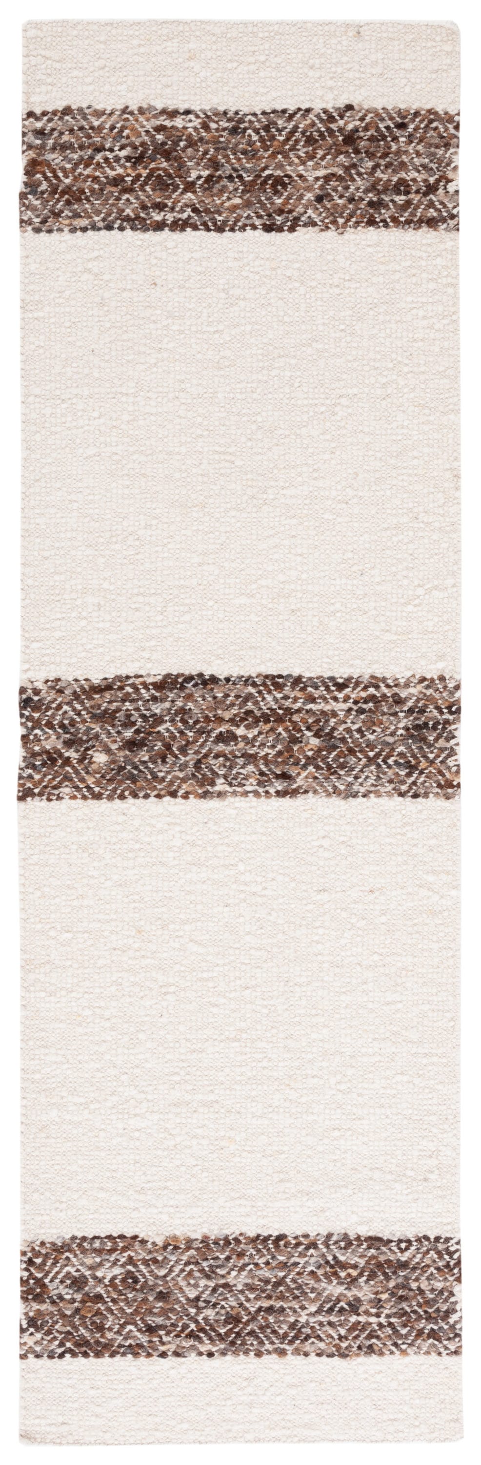 Ivory Coast Hand-Tufted Wool and Cotton Runner Rug, 27" x 8"