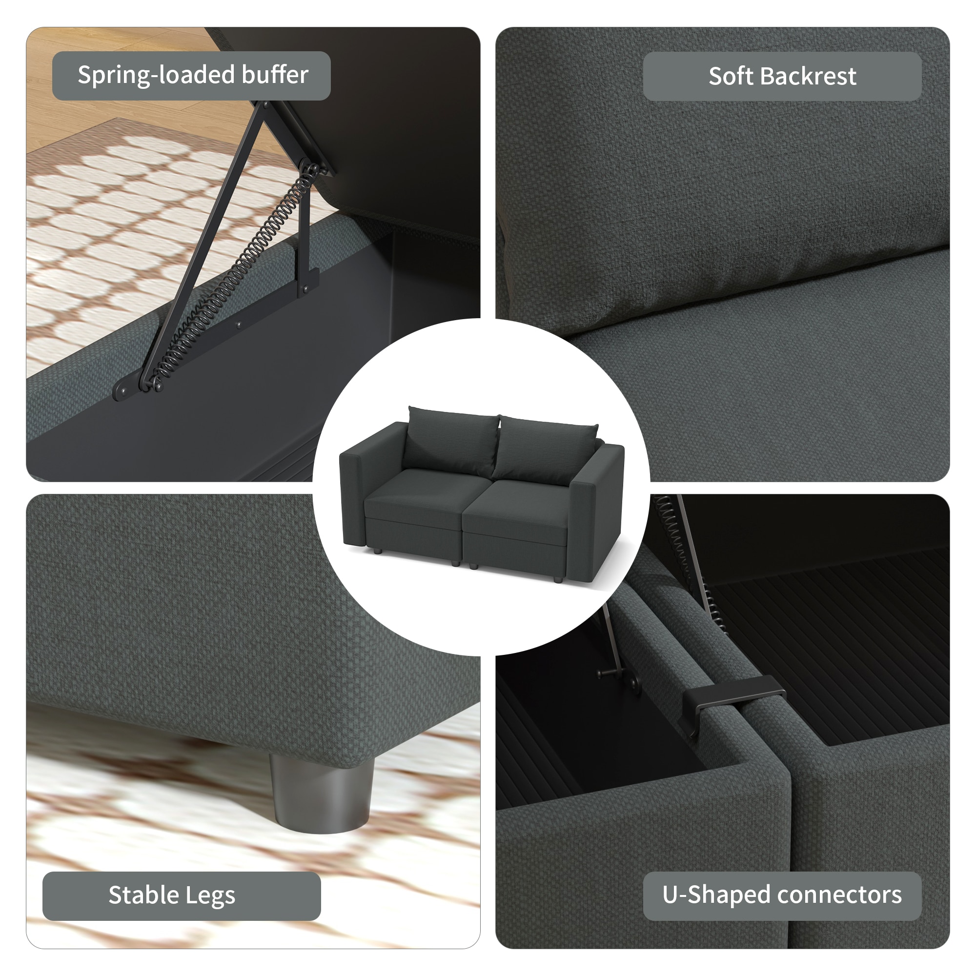 Ainfox WURX20DG Sofas-Loveseats - View #7