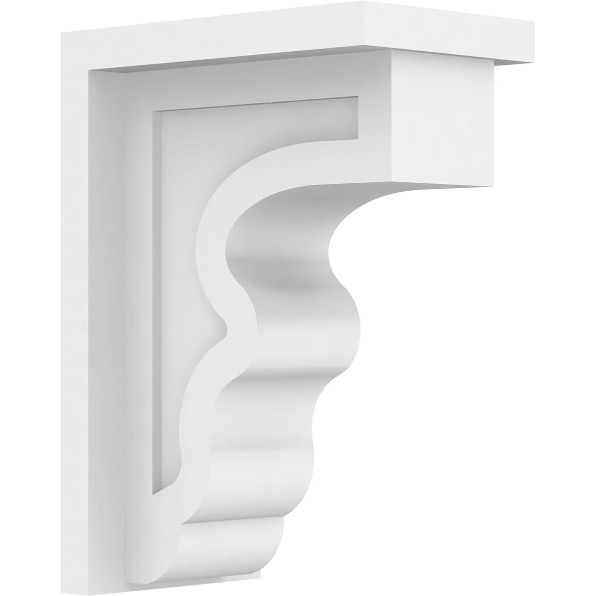Ekena Millwork CORP05X08X11HLD 5-in x 8-in x 11.25-in Standard highland Unfinished White PVC Paintable Corbel