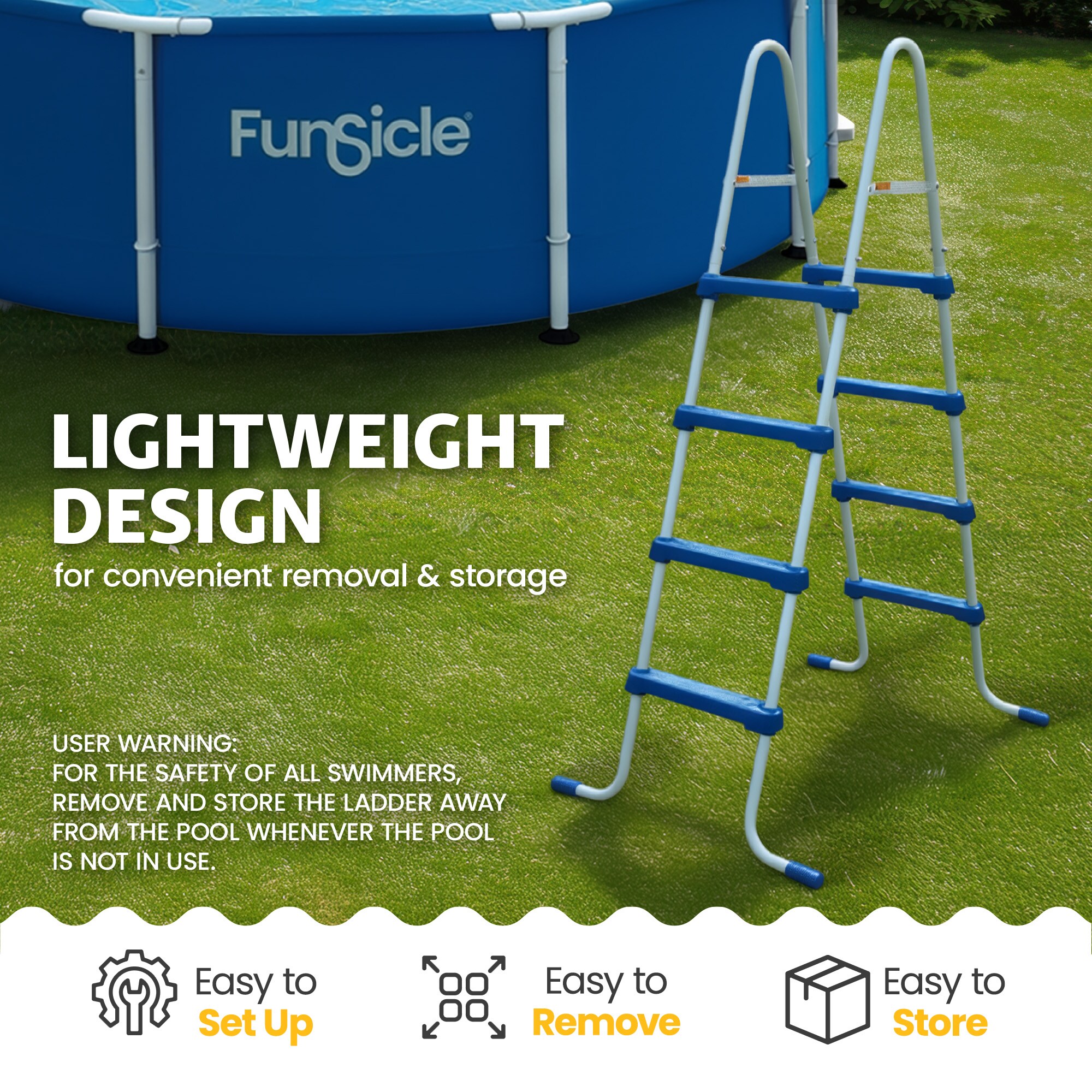 Funsicle 325067 Above-Ground-Pool-Lad-Steps - View #4