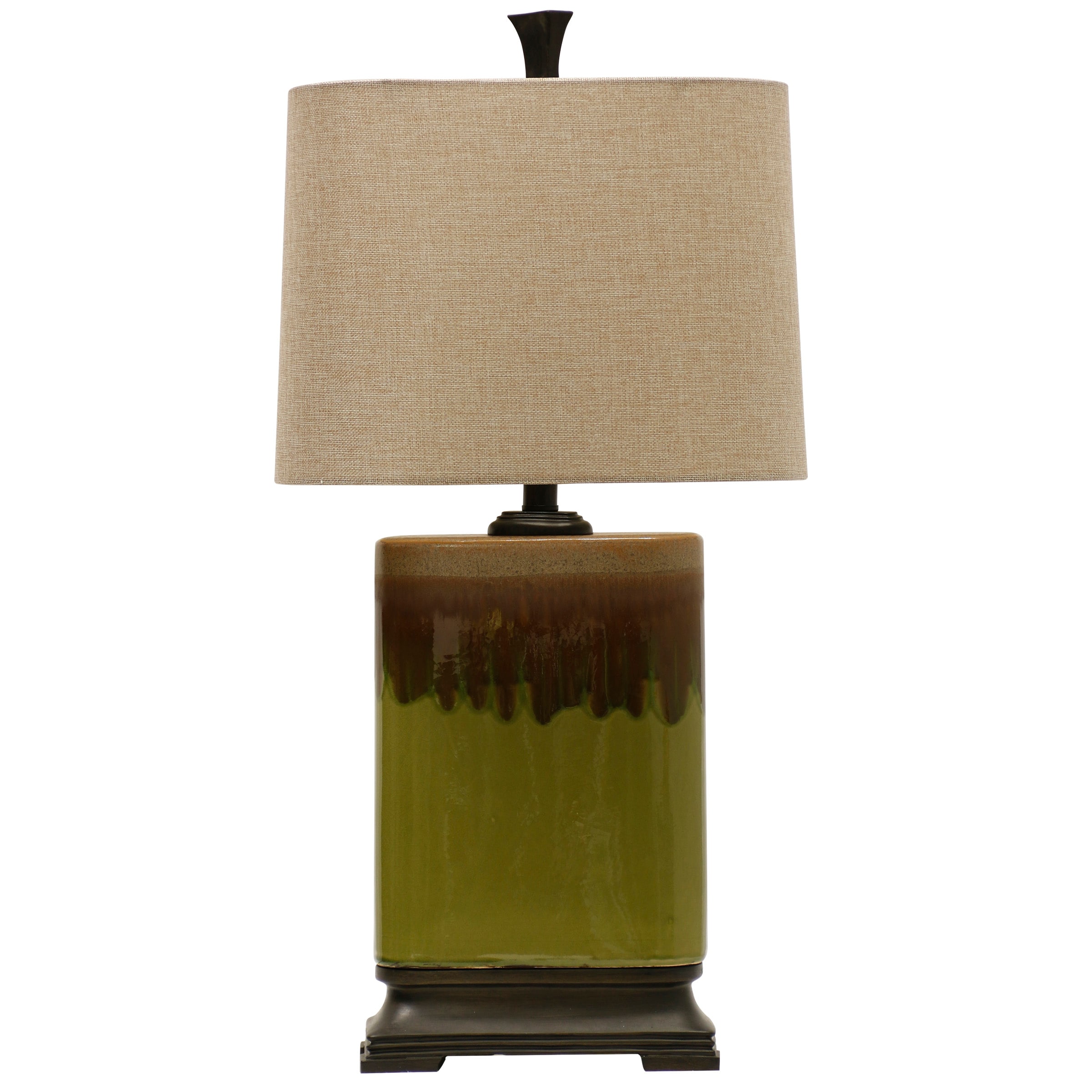 green and brown lamps