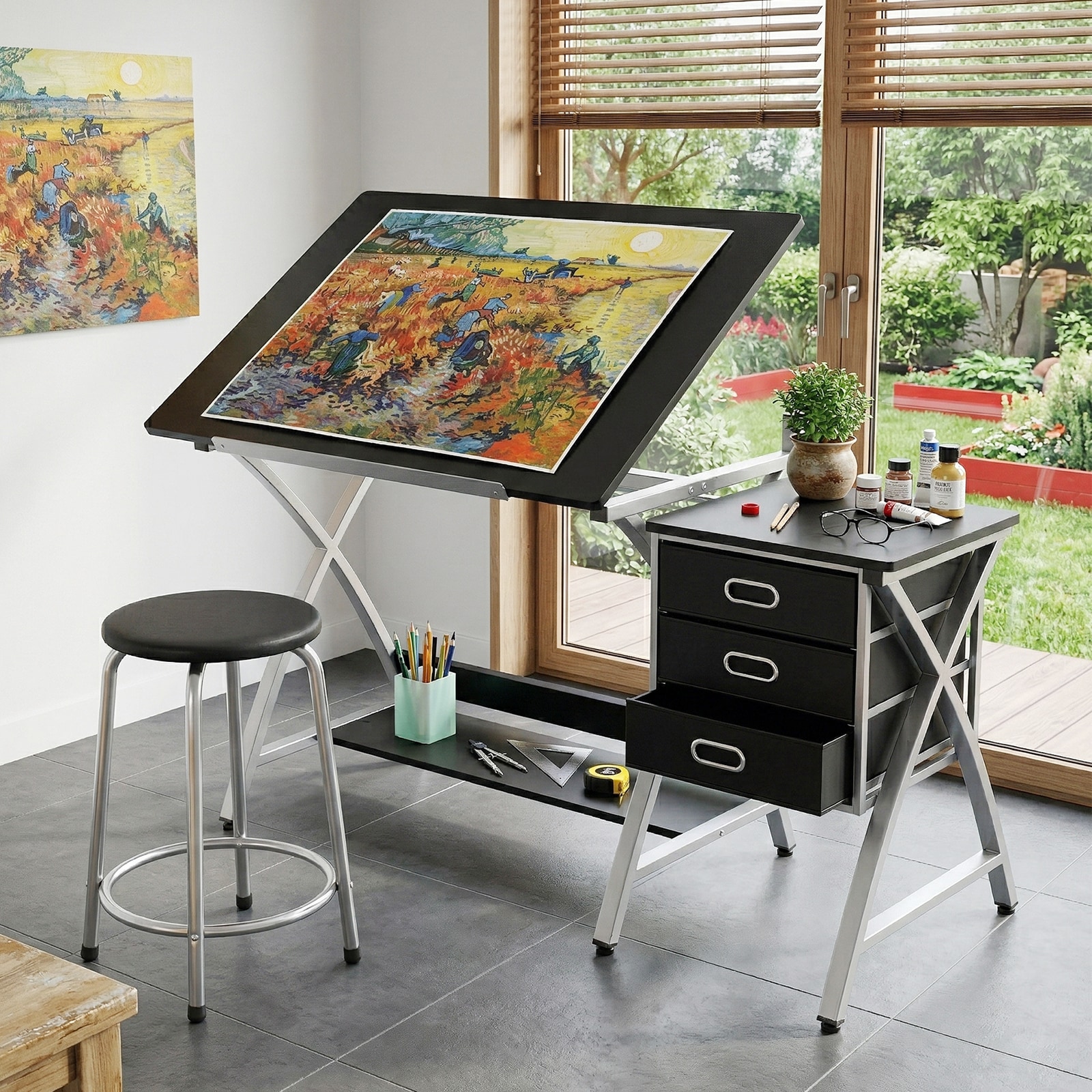 Garvee Tabletop Adjustable Drafting Table Drawing Table for Adults ...