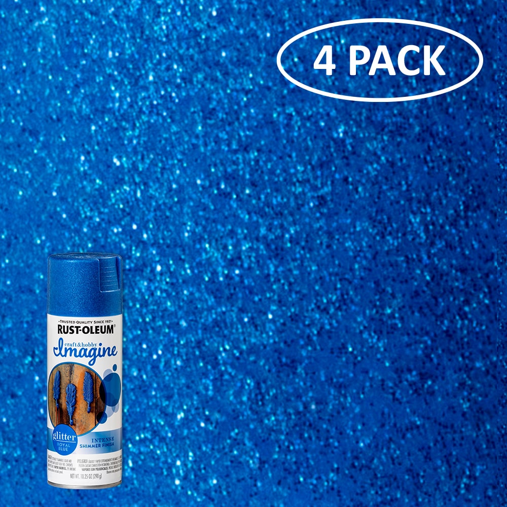 Imagine 4-Pack Gloss Royal Blue Glitter Paint (NET WT. 10.25-oz) in the Spray department at
