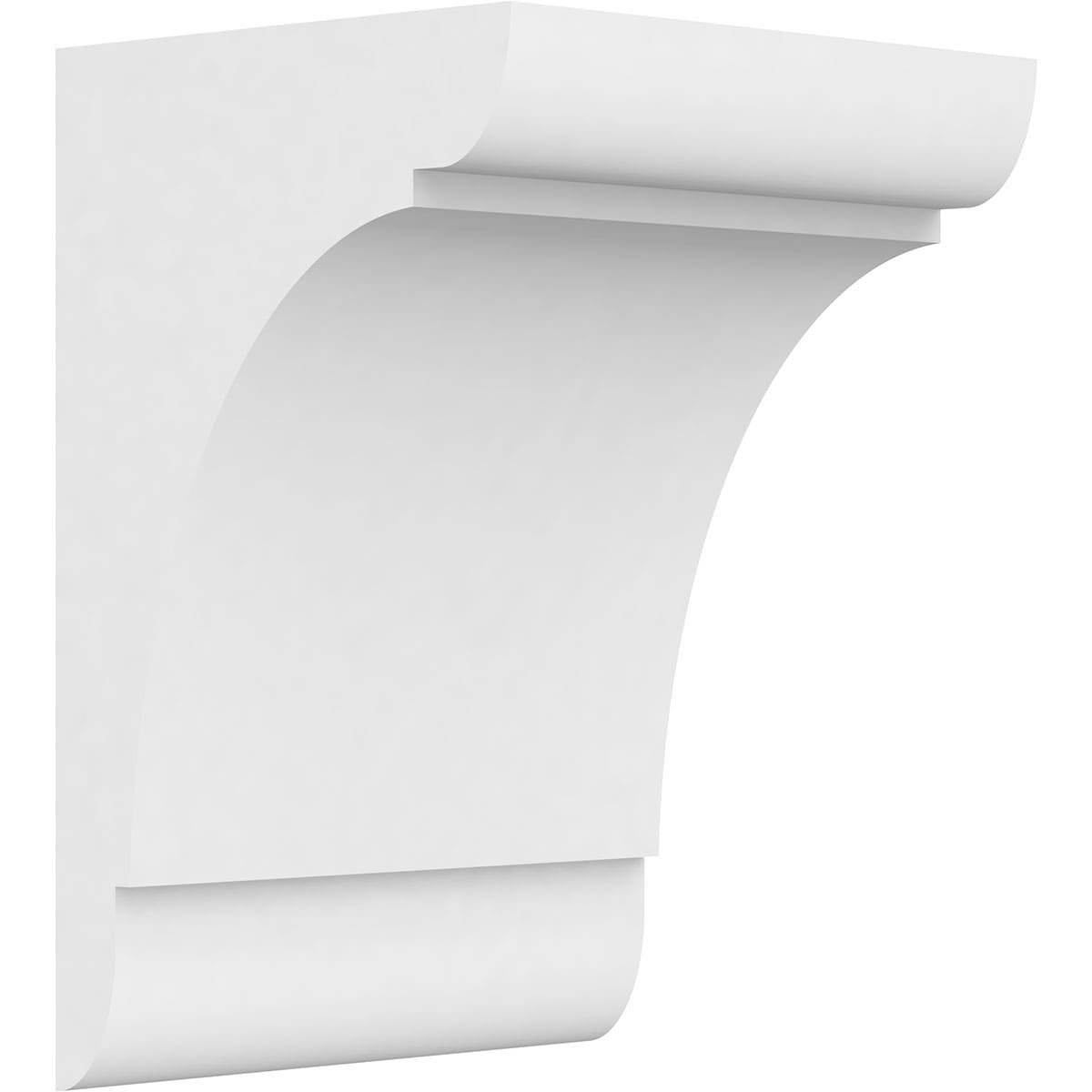 Ekena Millwork CORP07X06X10OLY 7-in x 6-in x 10-in Standard olympic Unfinished White PVC Paintable Corbel