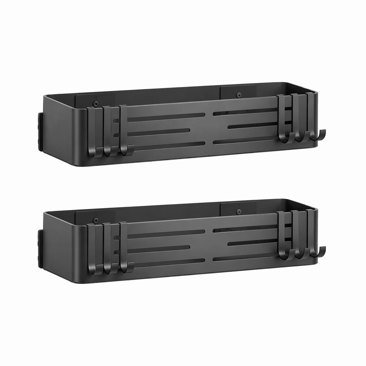 Aoibox  No Drill Suction Cup Shower Caddy 2 Pack Aluminum Rust Proof Bathroom Shelf Organizer 4 92 in x 12 6