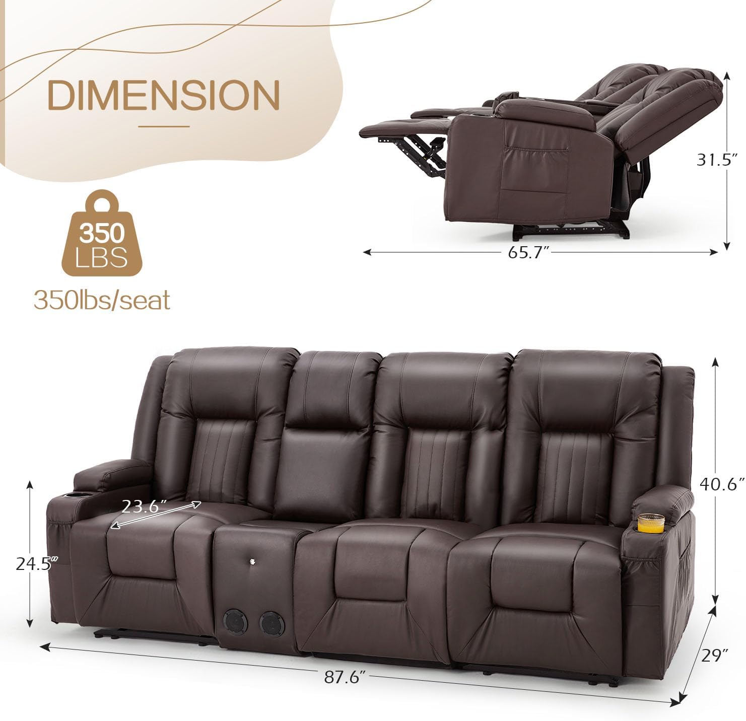 AECOJOY 13098UBR+13141-LS02 Sofas-Loveseats - View #2